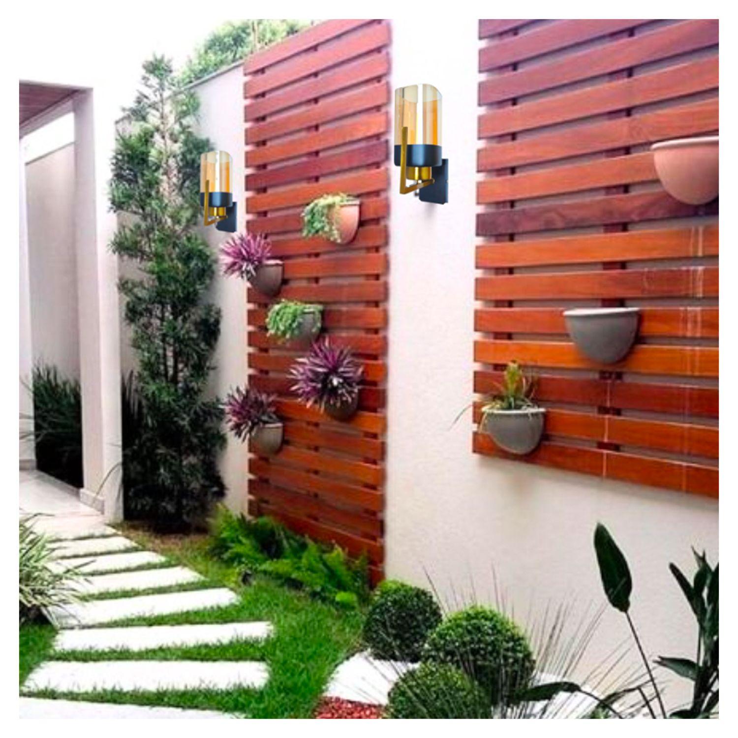 Pack 5 Apliqué Pared Simple Dorado Lesath Diseño Cuadrado E-27 Ampolleta Cálida-3