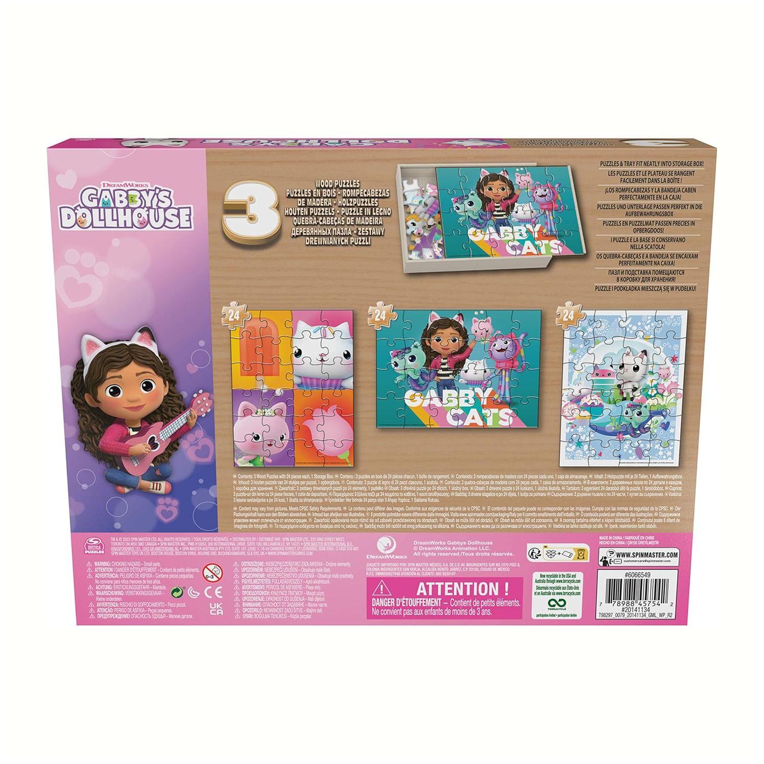 Rompecabezas 3 en 1 Caja Madera - Gabby’s Dollhouse-2