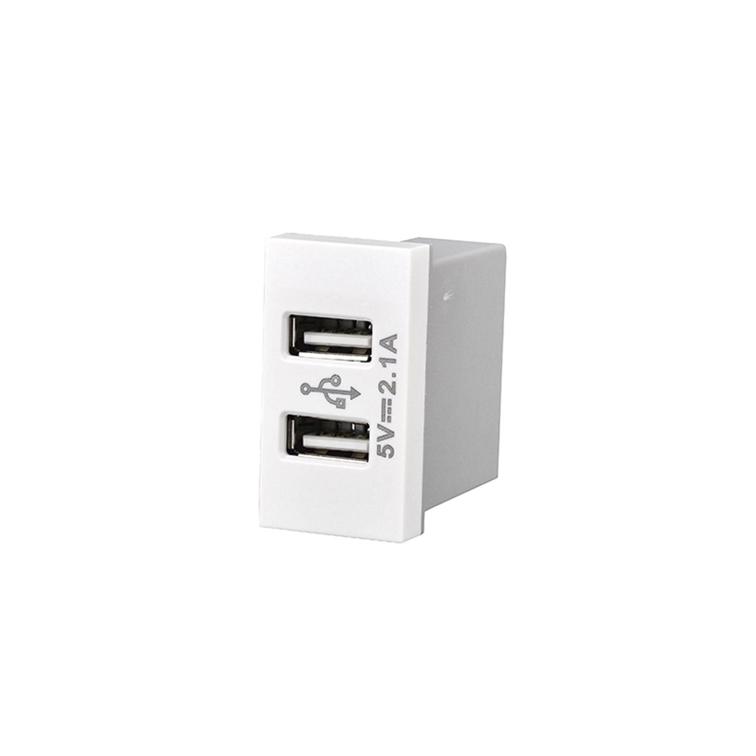Pack 10 Modulo Para UBS 5V 2.1A Blanco-1
