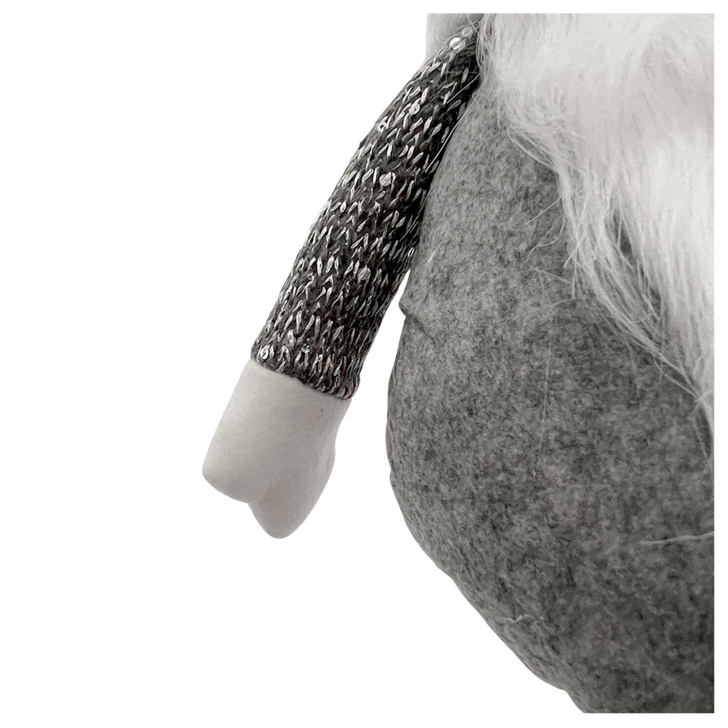 Duende Navidad Patas Largas Plateado 35 cm-6