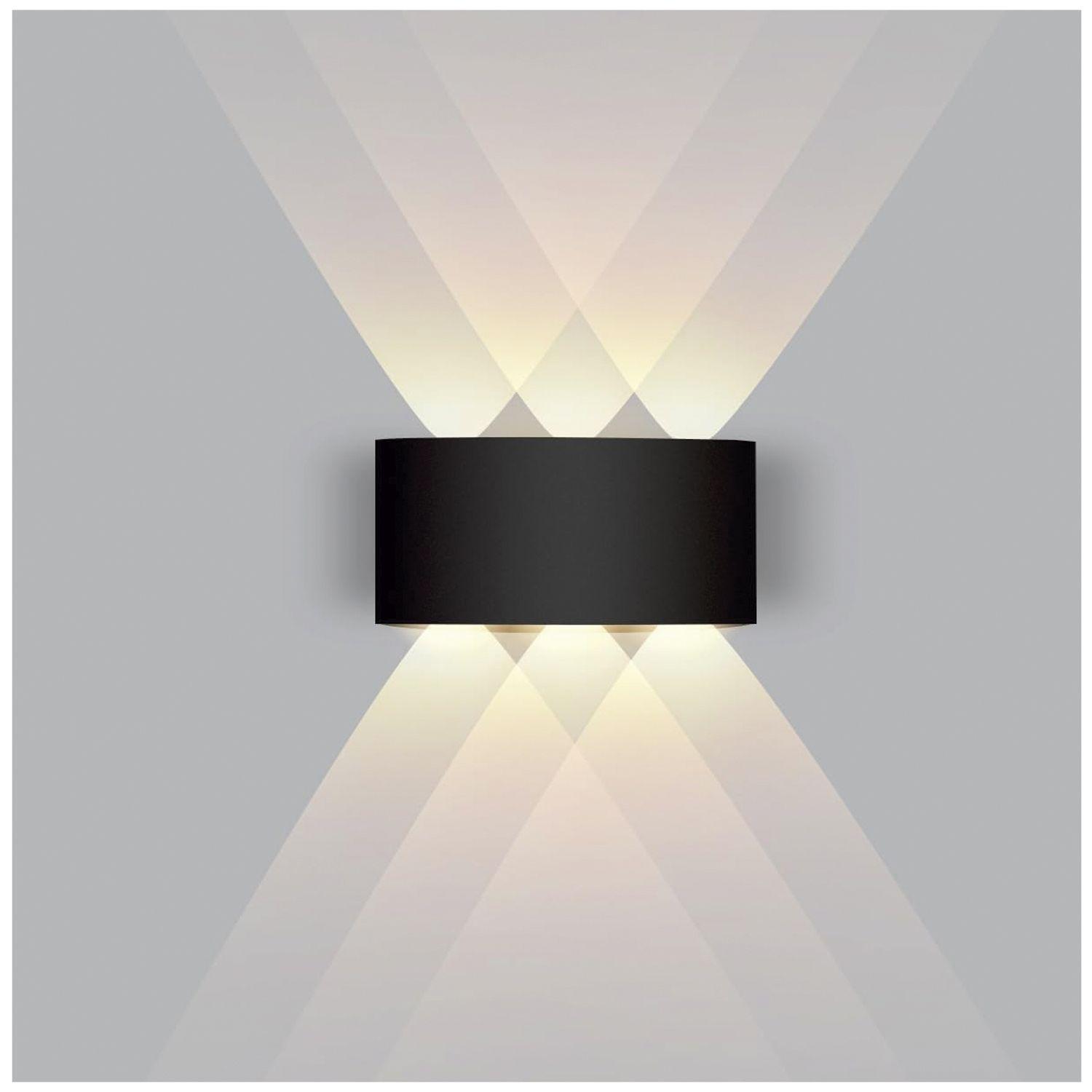 Apliqué de Pared LED Triple 6W Cálido Negro-2