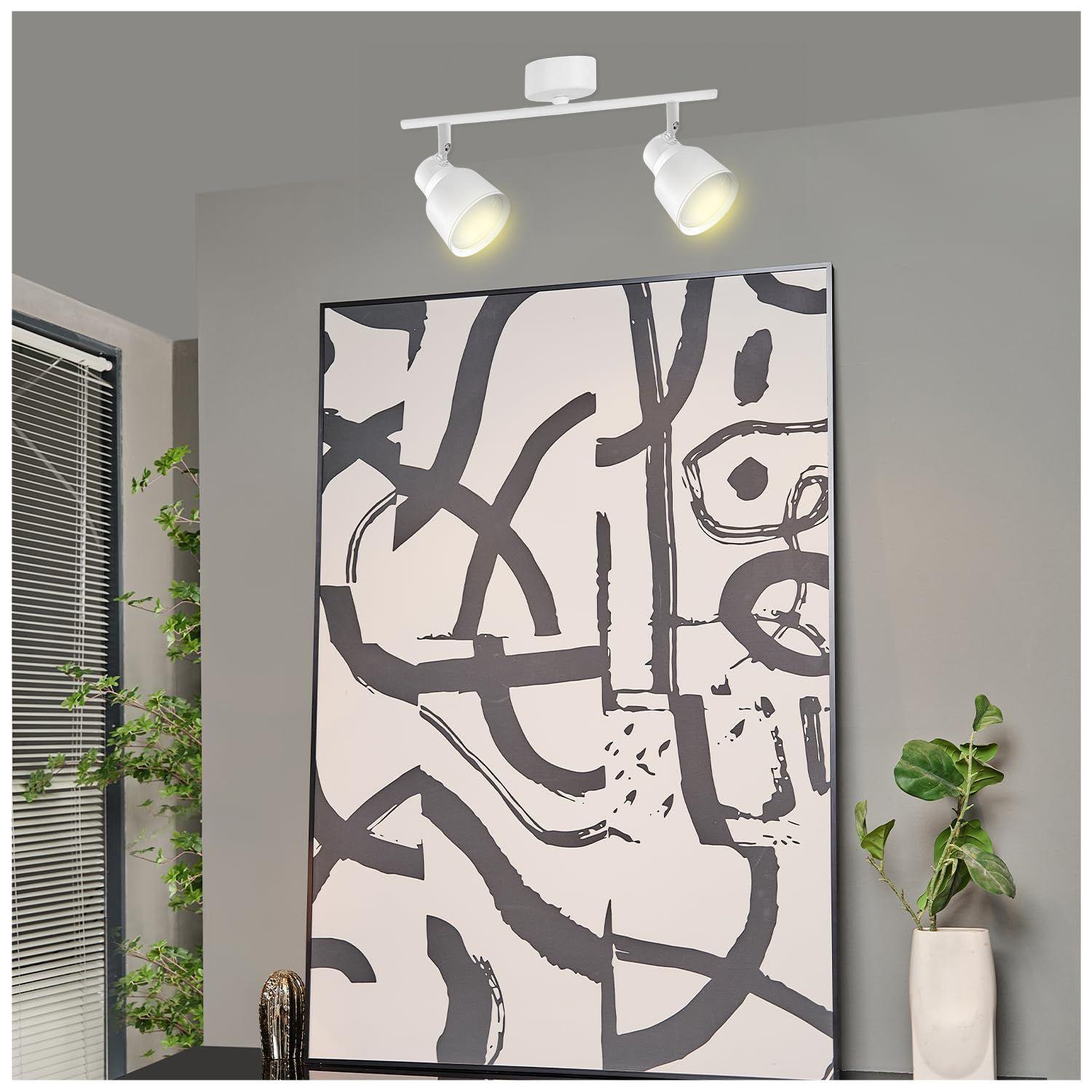 Foco Spot Cielo o Muro Porta 2xGU-10 Round Blanco Incluye  Ampolleta-4