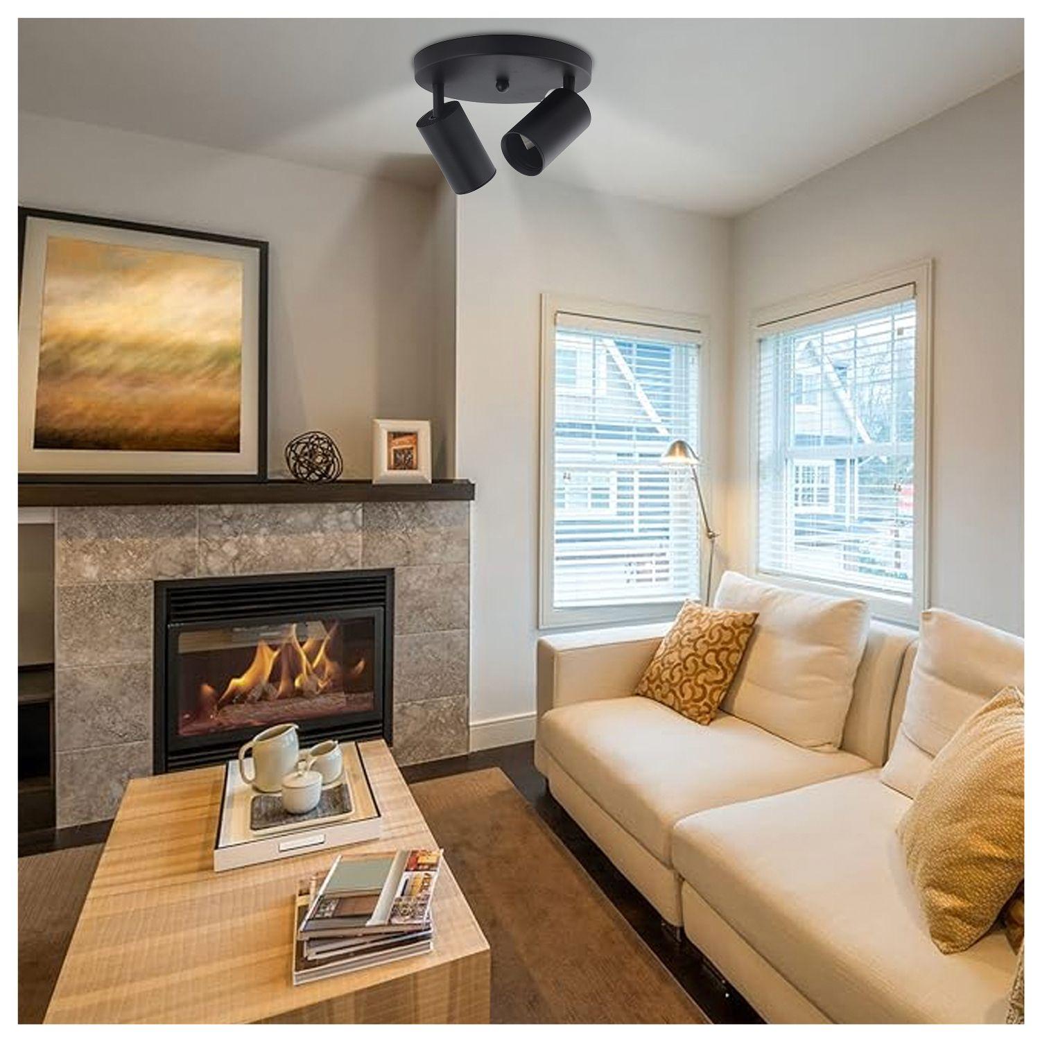 Foco Base Redonda Porta 2*GU10 Incluye Ampolletas-2