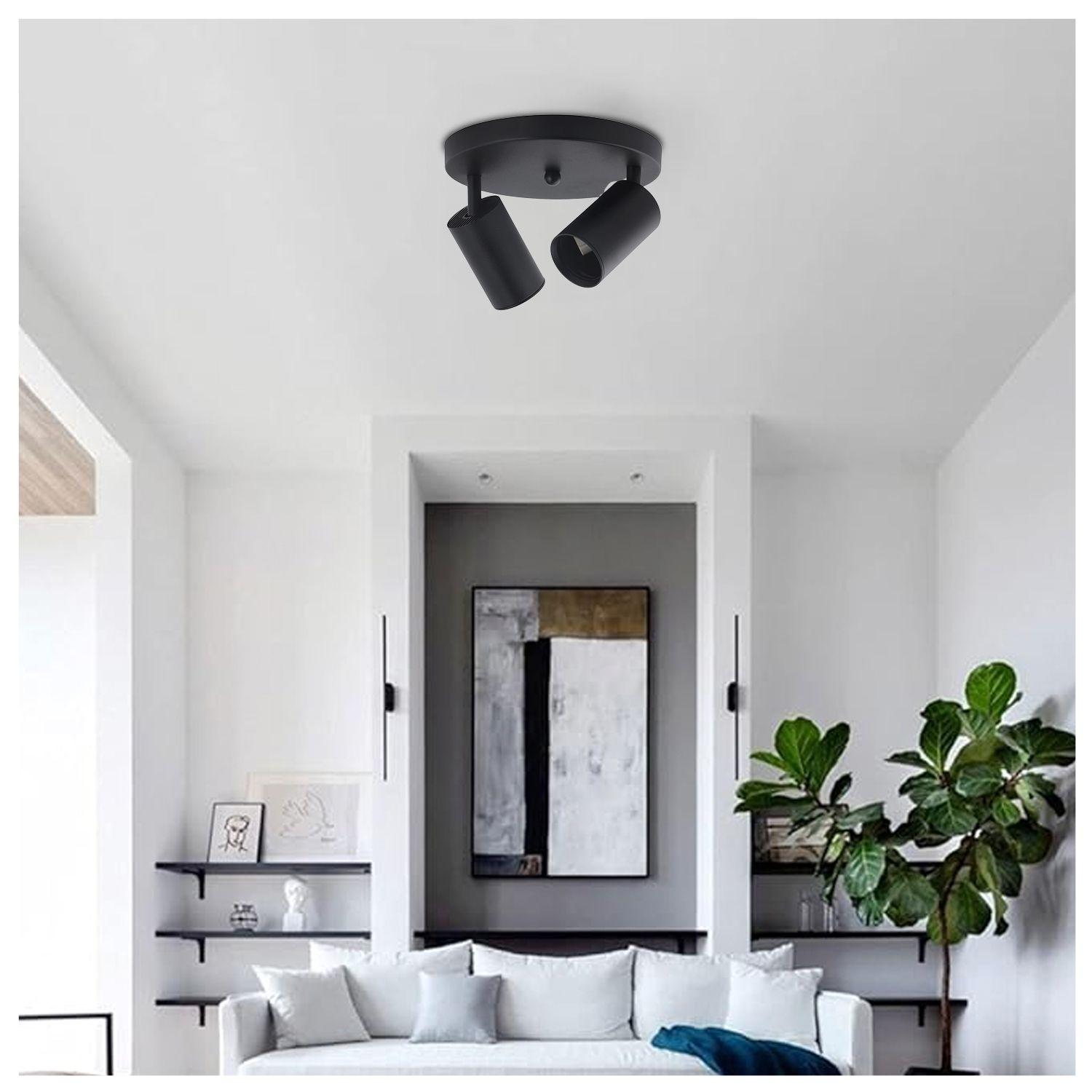 Foco Base Redonda Porta 2*GU10 Incluye Ampolletas-3