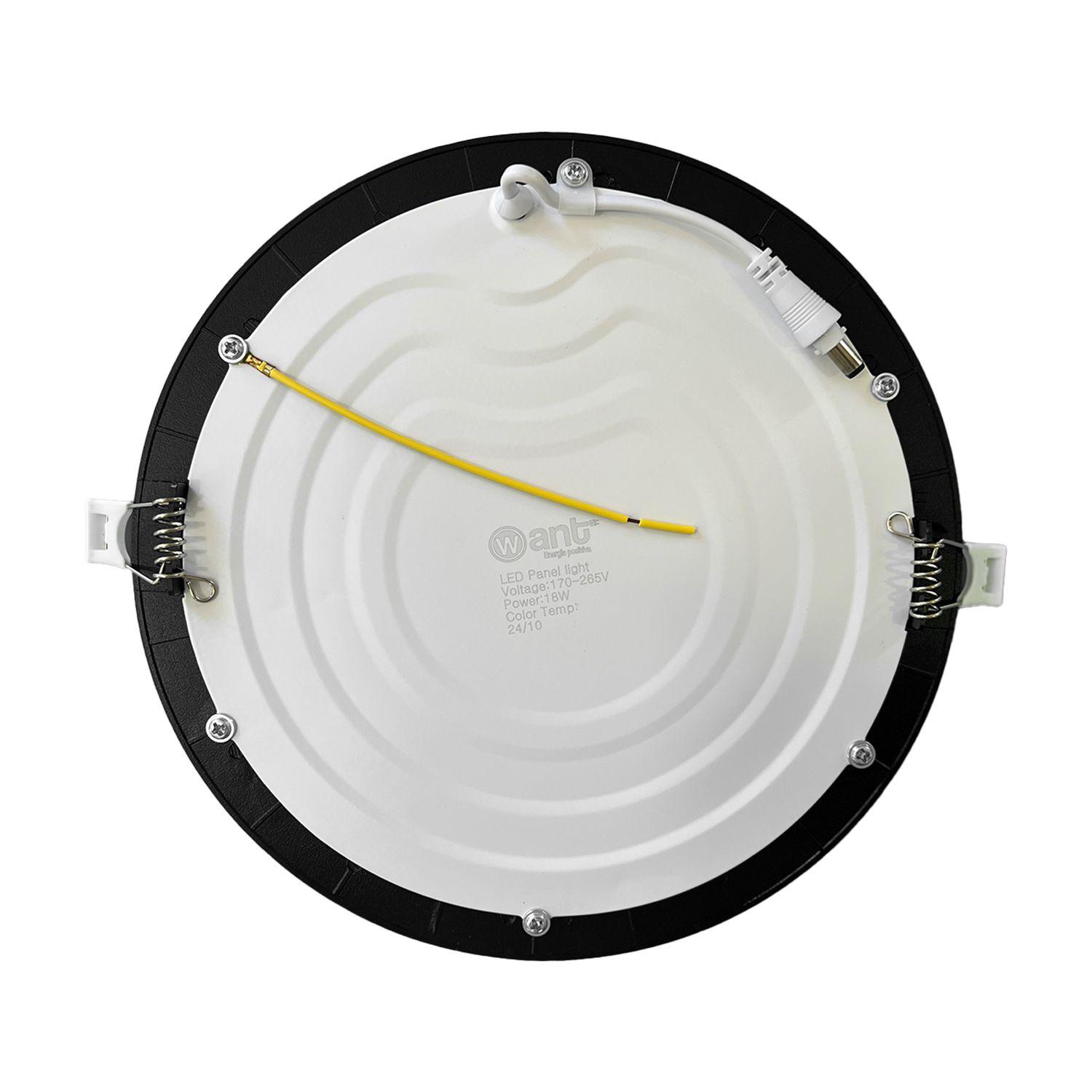 Panel Redondo LED Embutido Negro 18W - Neutro-3