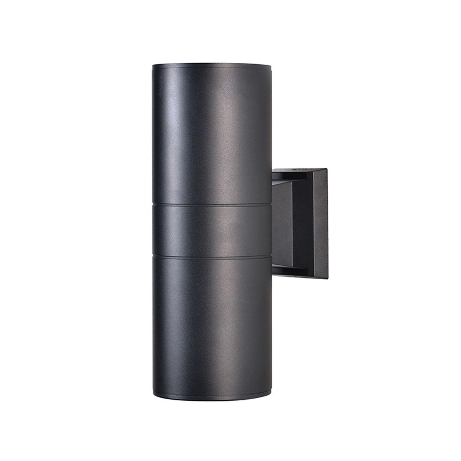 Apliqué LED Doble Pro Porta E-27 Negro Incluye Ampolletas Cálidas-2