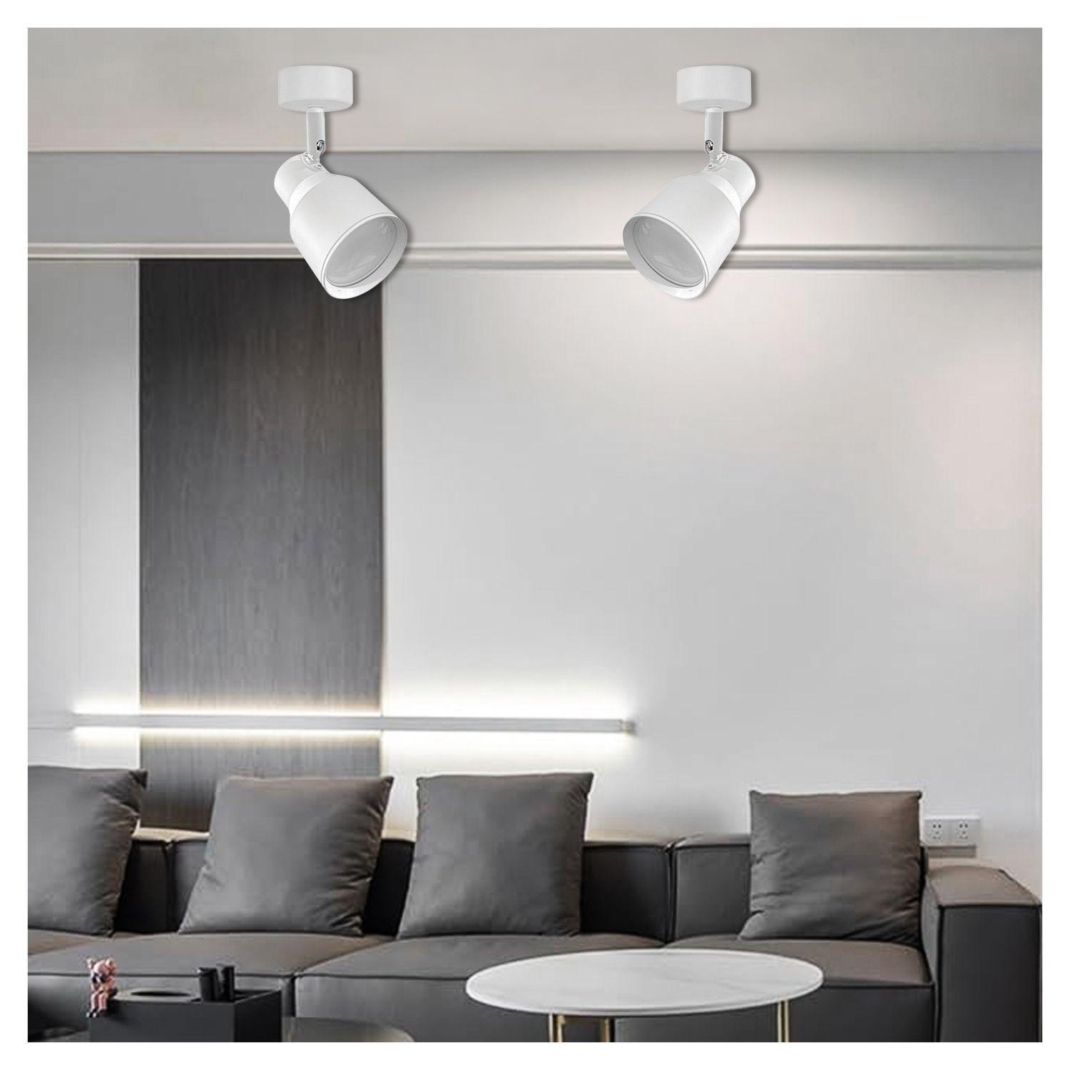 Foco LED Sobrepuesto Decorativo Simple GU-10 Blanco Híades-2