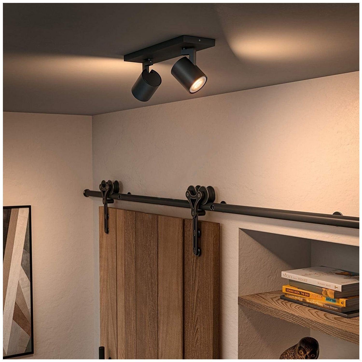 Foco Spot LED "Track Light" 2xGU10 Negro Incluye Ampolleta Cálida-2
