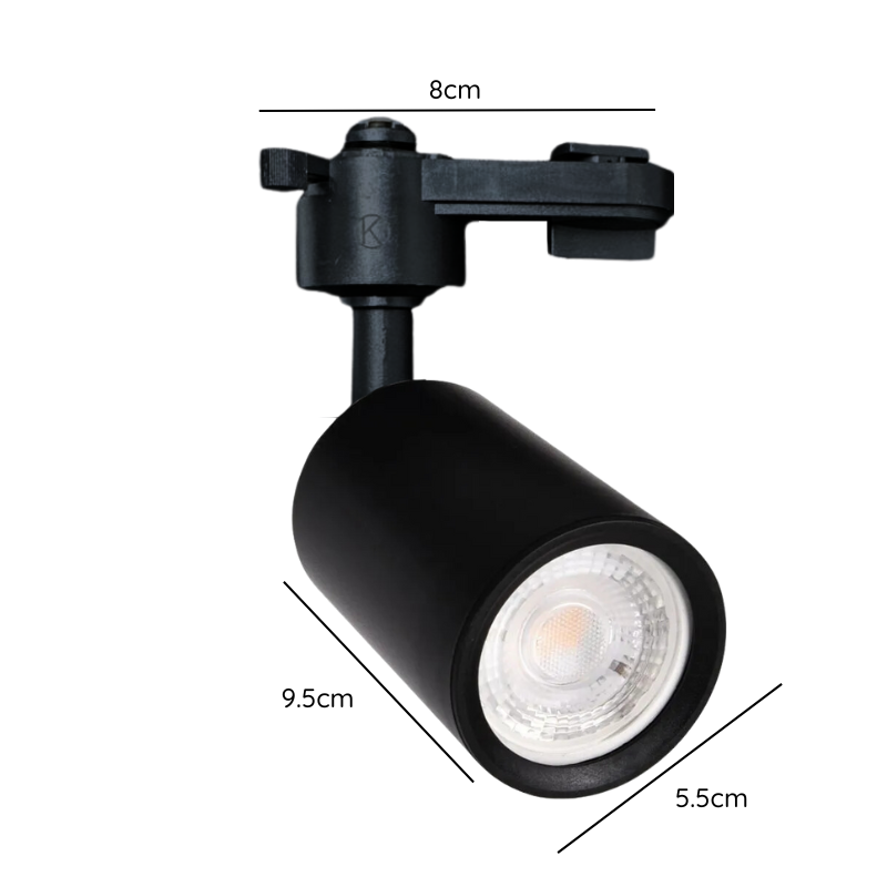 Foco Decorativo para Riel Monofásico GU10 "Aquila II" - Negro-5