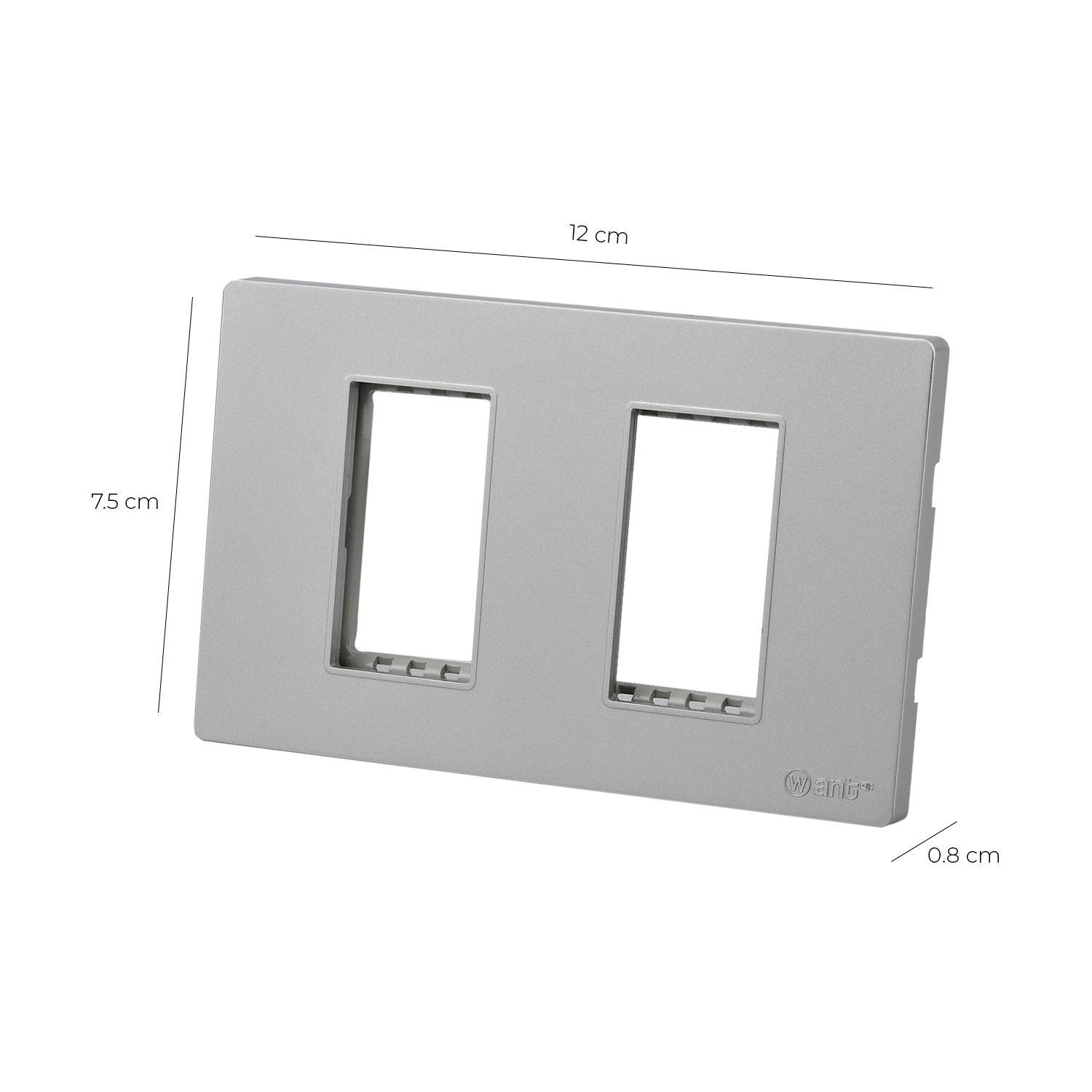 Pack 20 Placas Doble con Soporte Metálico - Gris-2