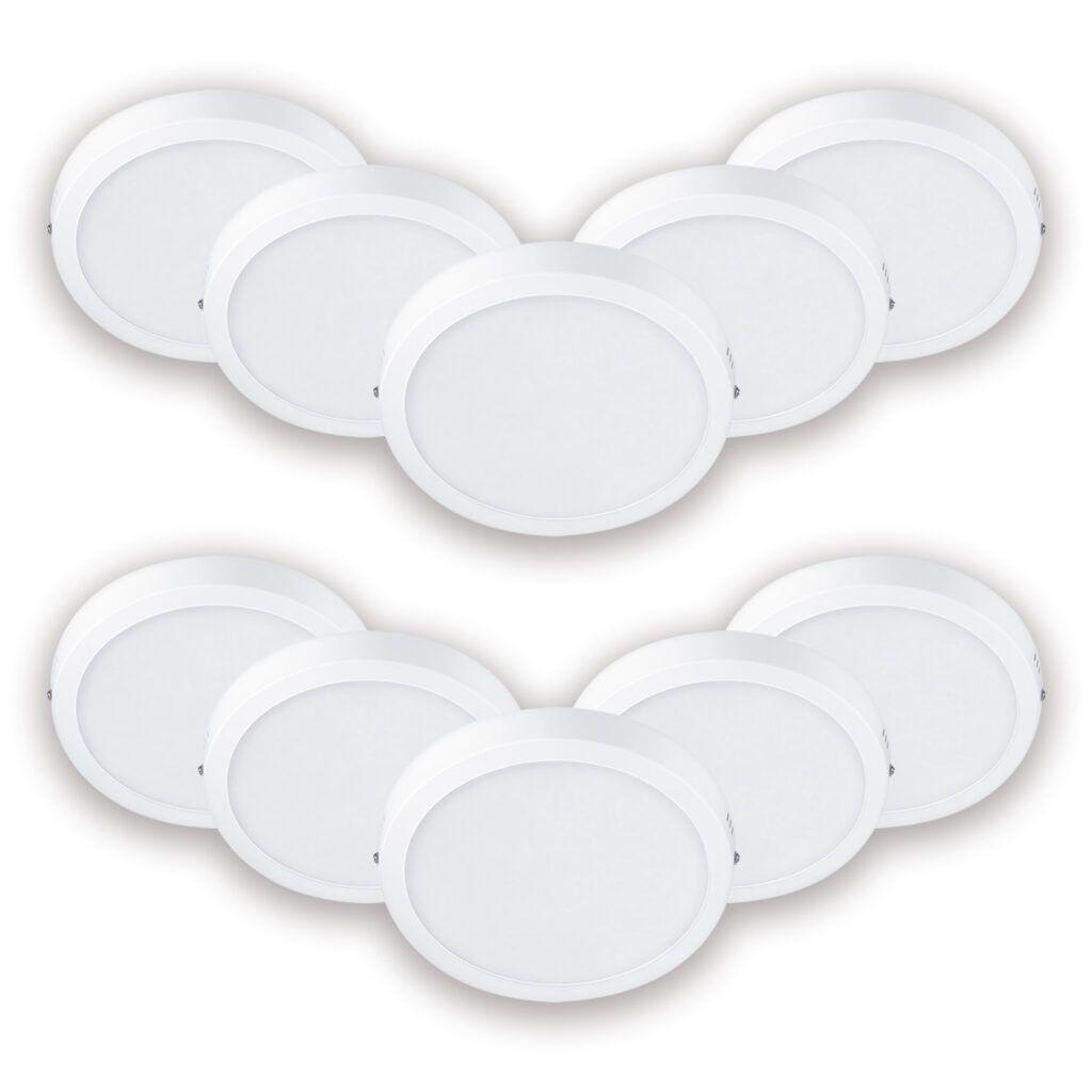 Pack 10 Paneles LED 18W Sobrepuesto Redondo DL252 G2 Philips - Cálido-0