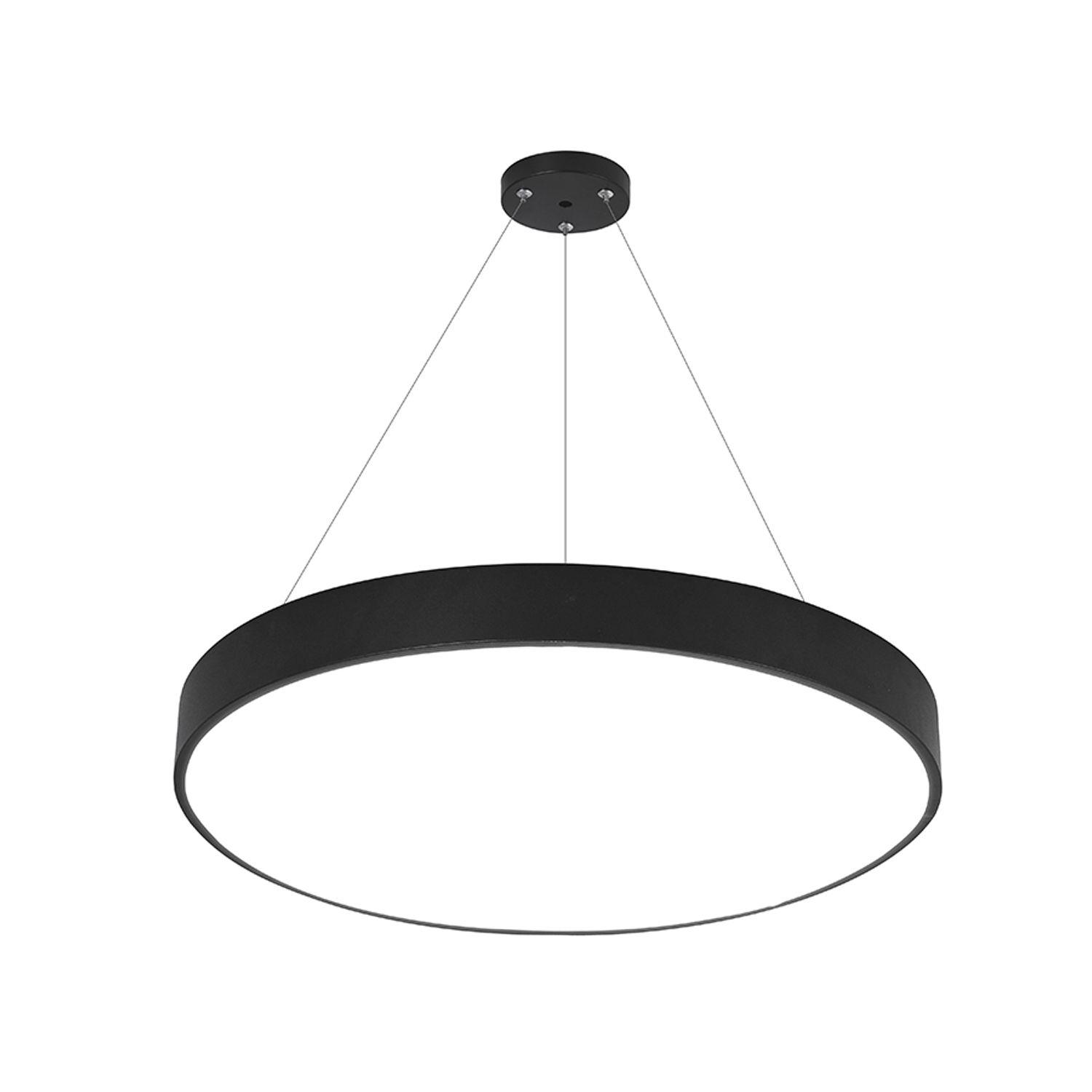 Lámpara LED Circular Negro 50W/60cms Luz Fría-0