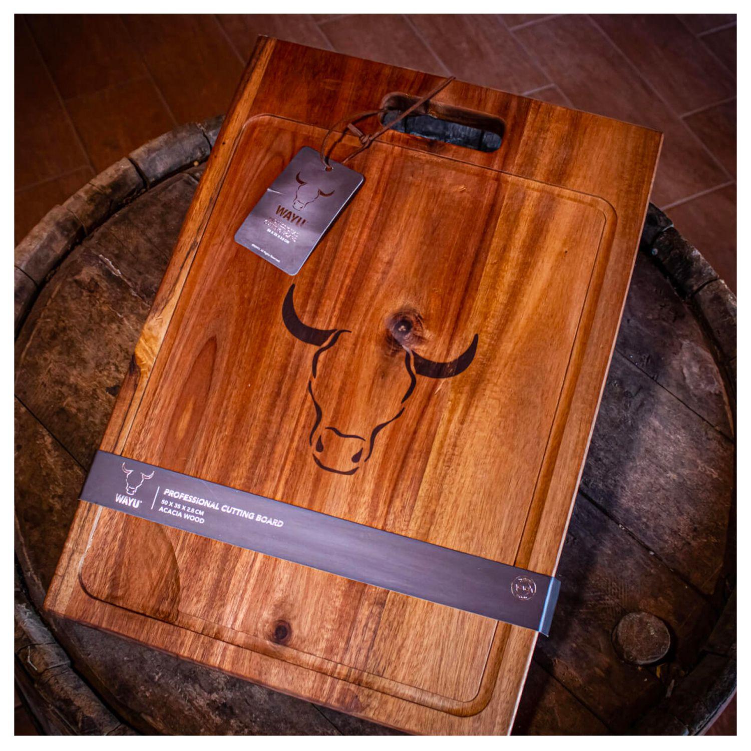 Tabla Para Picar de Madera Acacia Profesional 50cm - Wayu-7