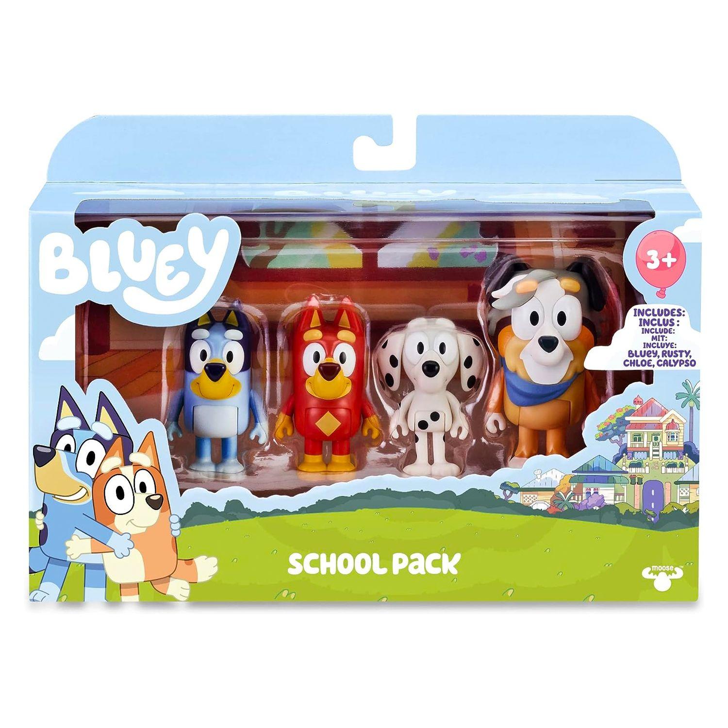 Set de 4 Figuras Serie Bluey “School Pack”-0