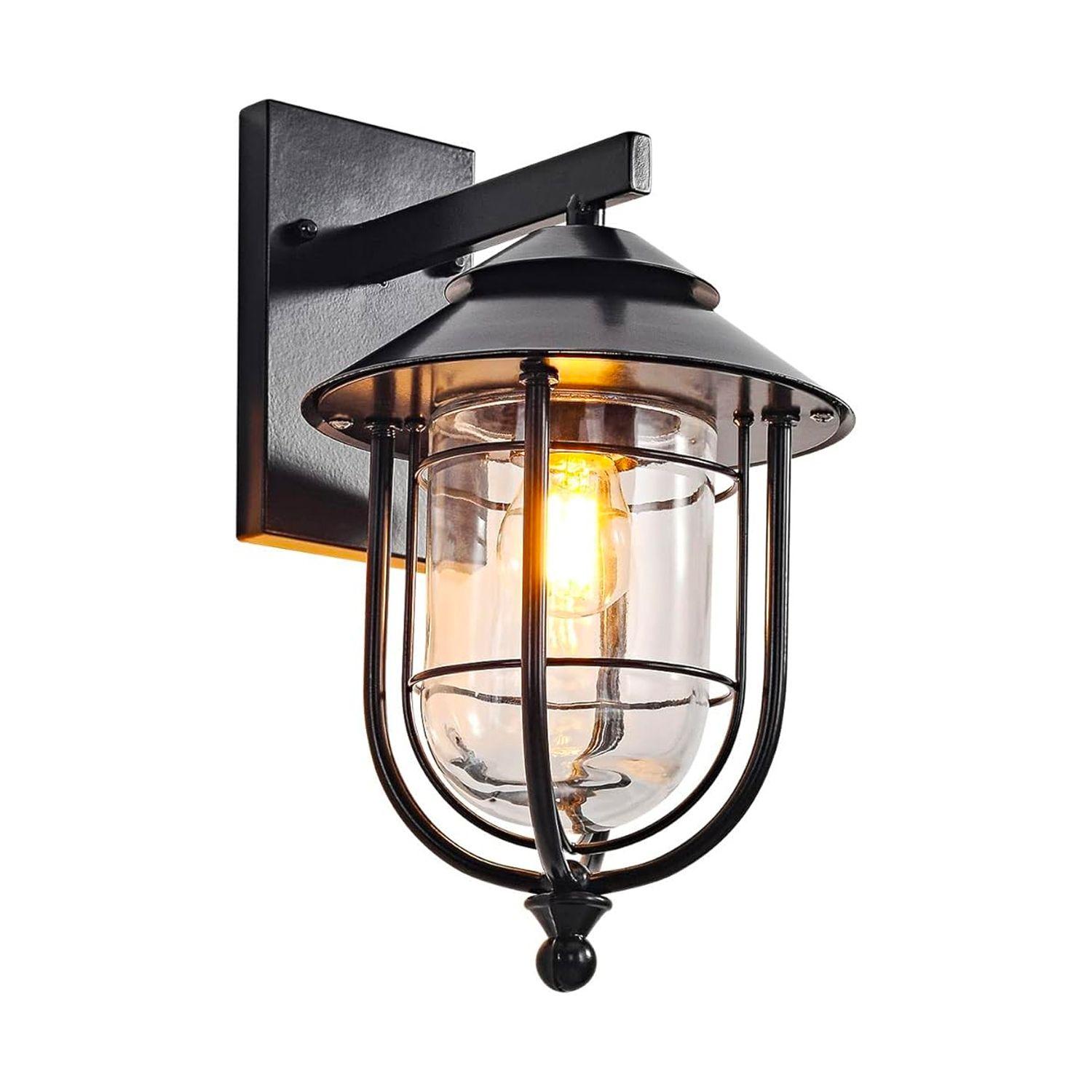 Apliqué Farol Moderno Porta E-27 Negro Incluye Ampolleta-2