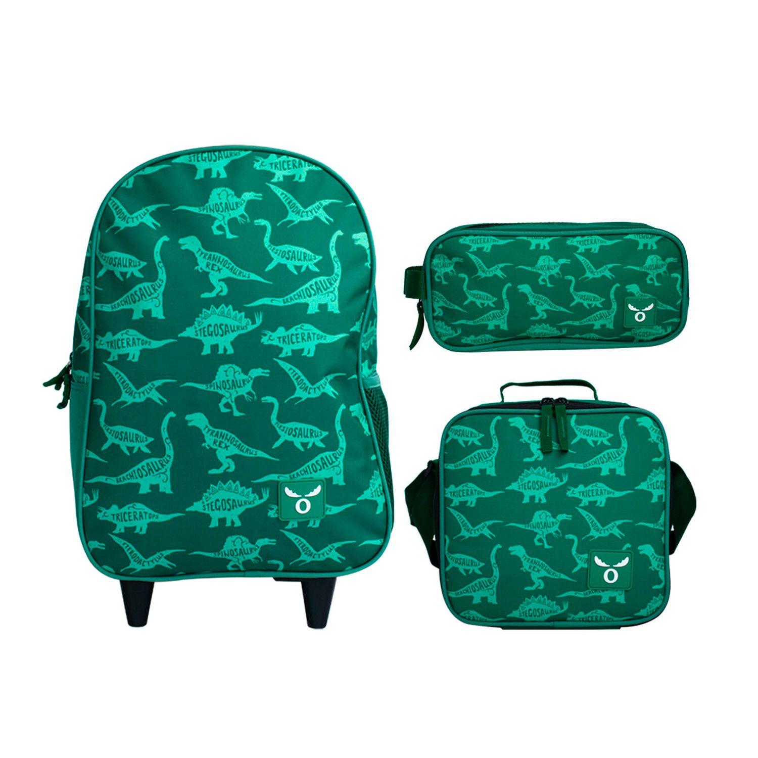Pack Kids Mochila con ruedas  Lonchera  Estuche Dinosaurio-0