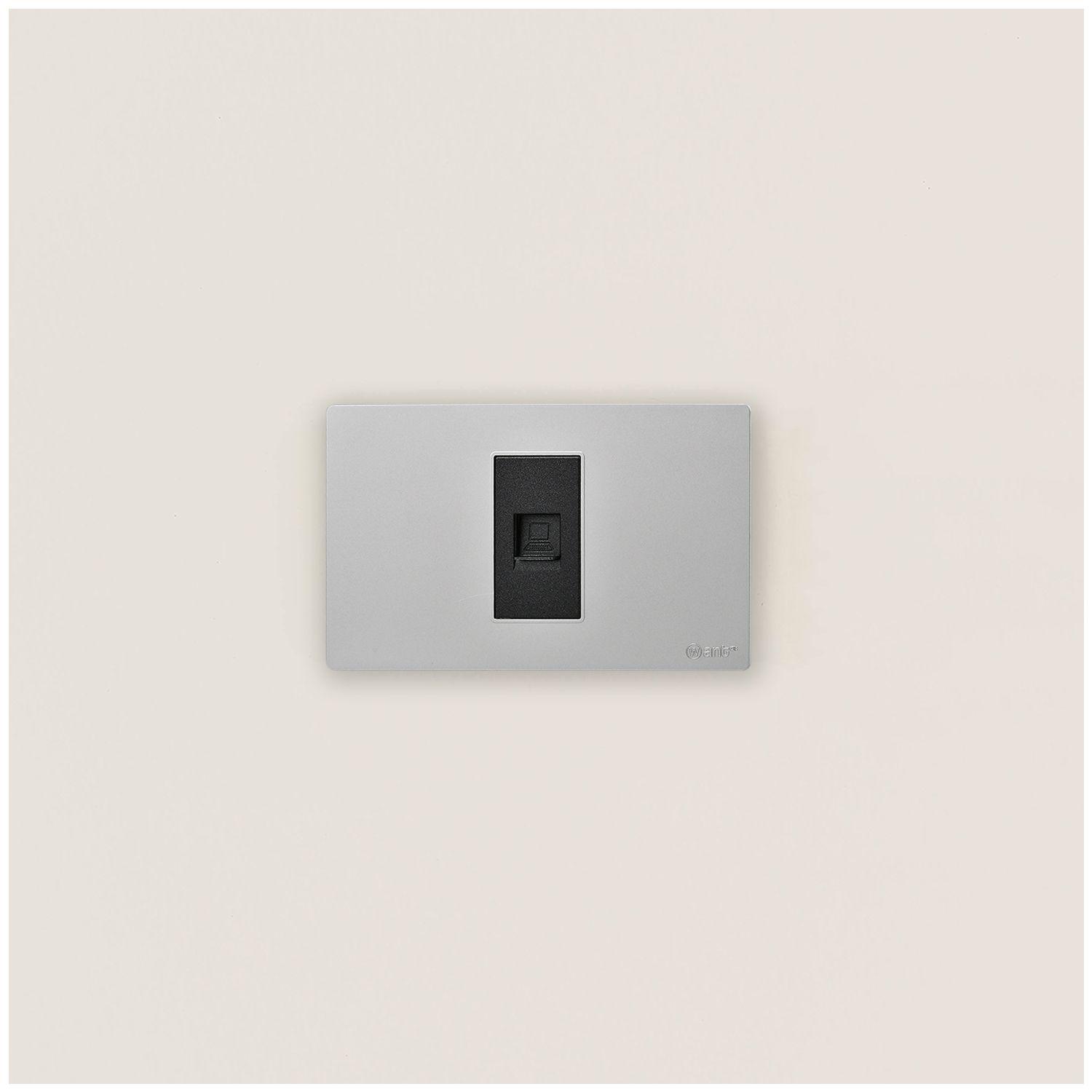 Pack 10 Toma Internet Metálico RJ65 - Gris - Negro-4