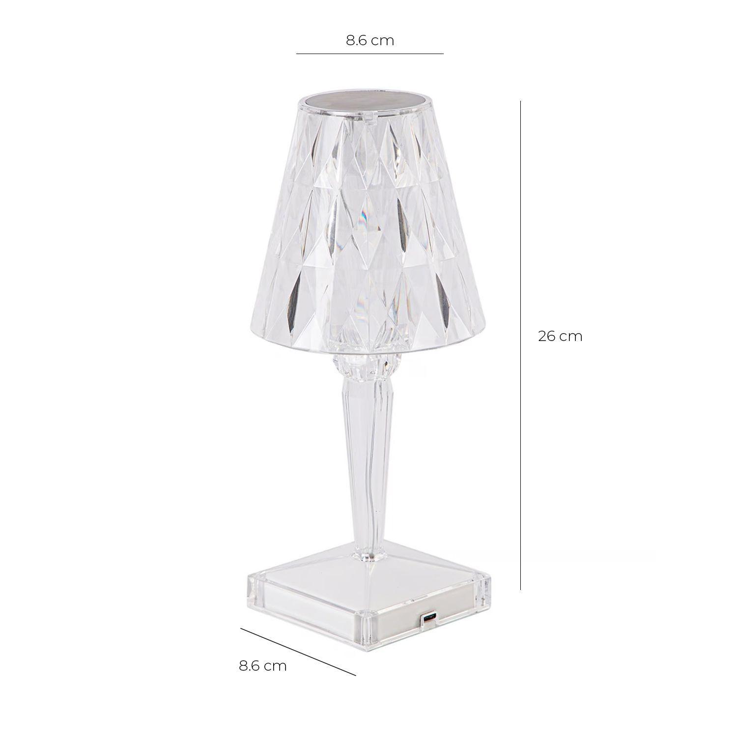 Lampara de Mesa Recargable/ Touch "Diamante LED" Dimeable-7