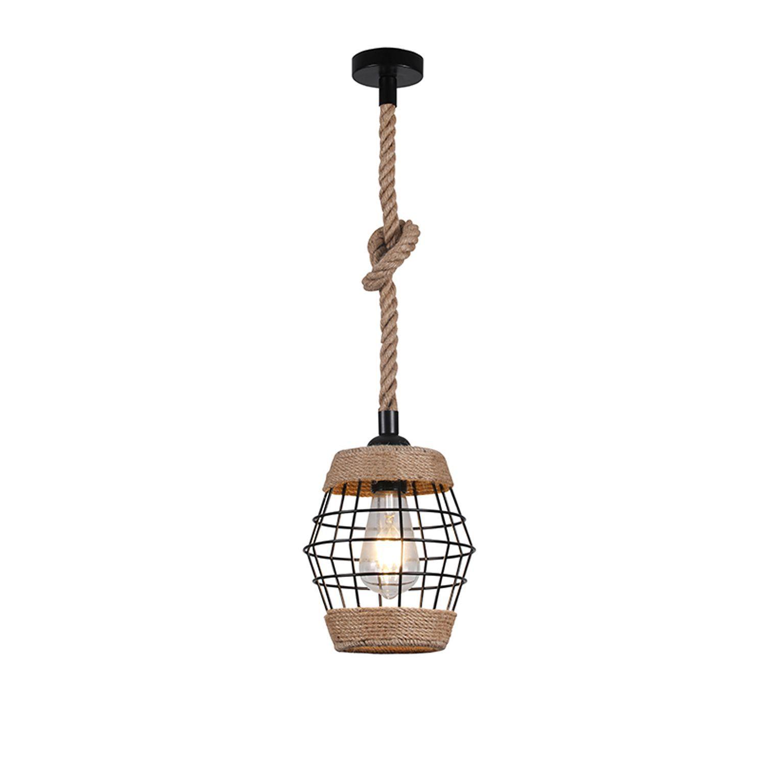 Lámpara Colgante Jaula Rústica E-27 Incluye Ampolleta Cálida-0