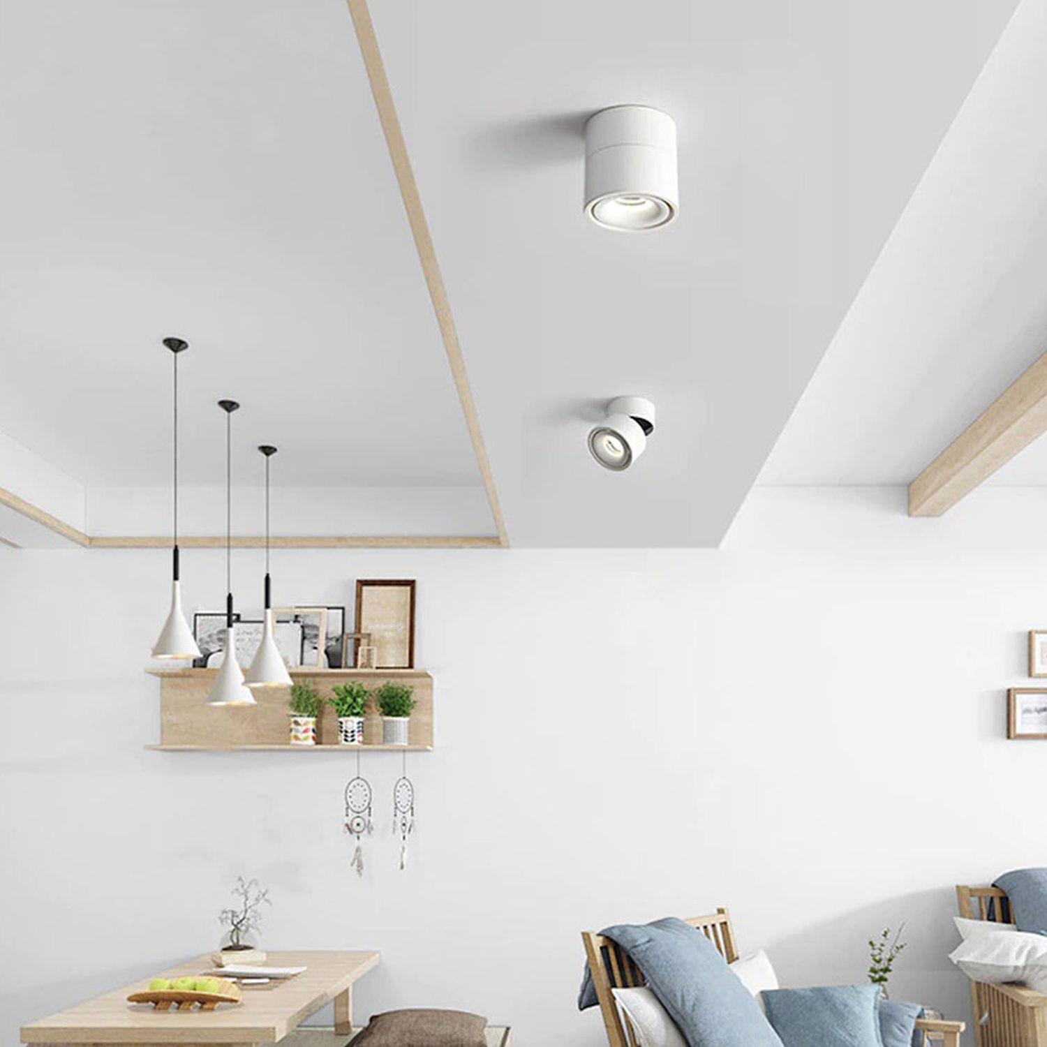 Apliqué LED Redondo Dirigible Blanco 10W-2