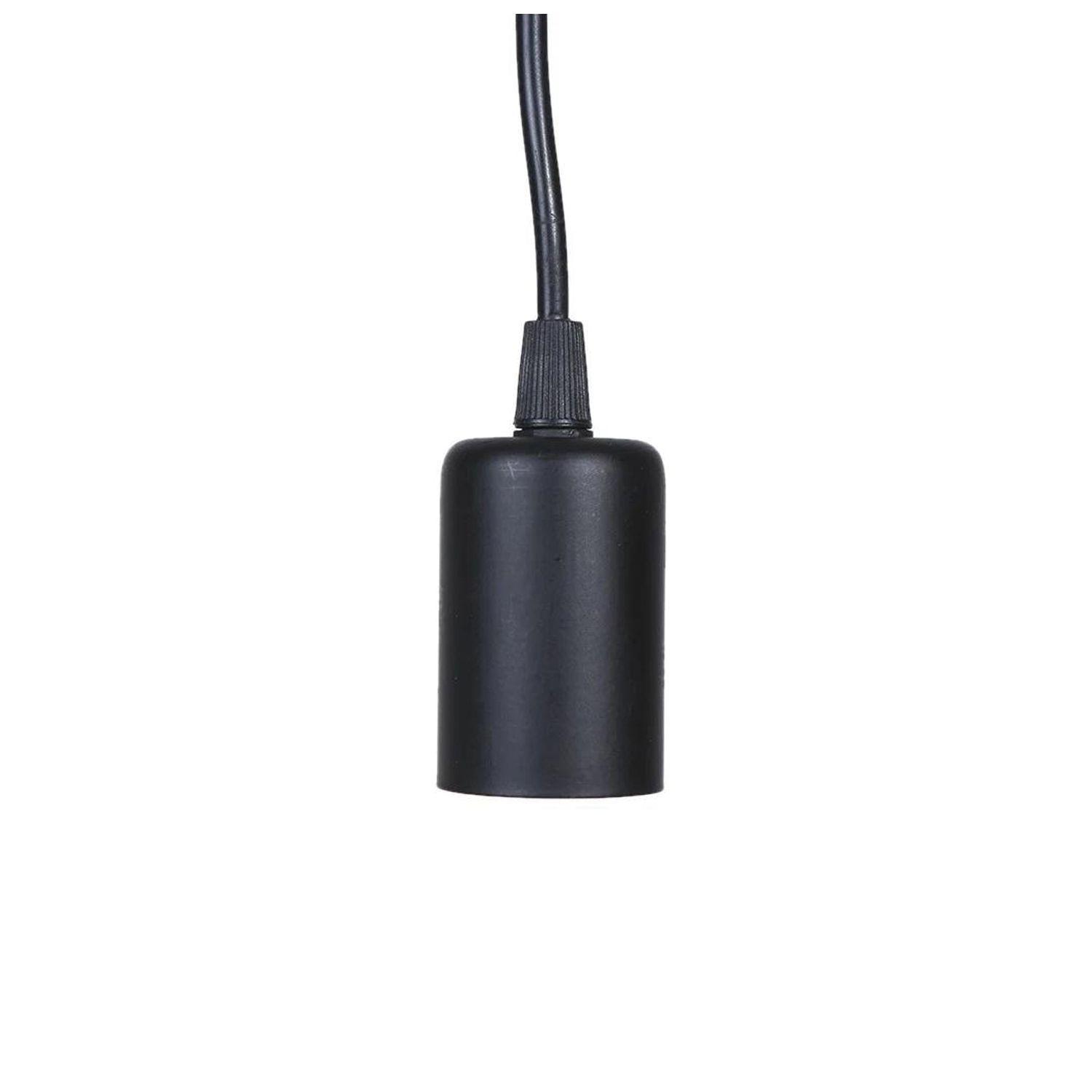 Soquete Colgante Decorativo Negro E-27-5