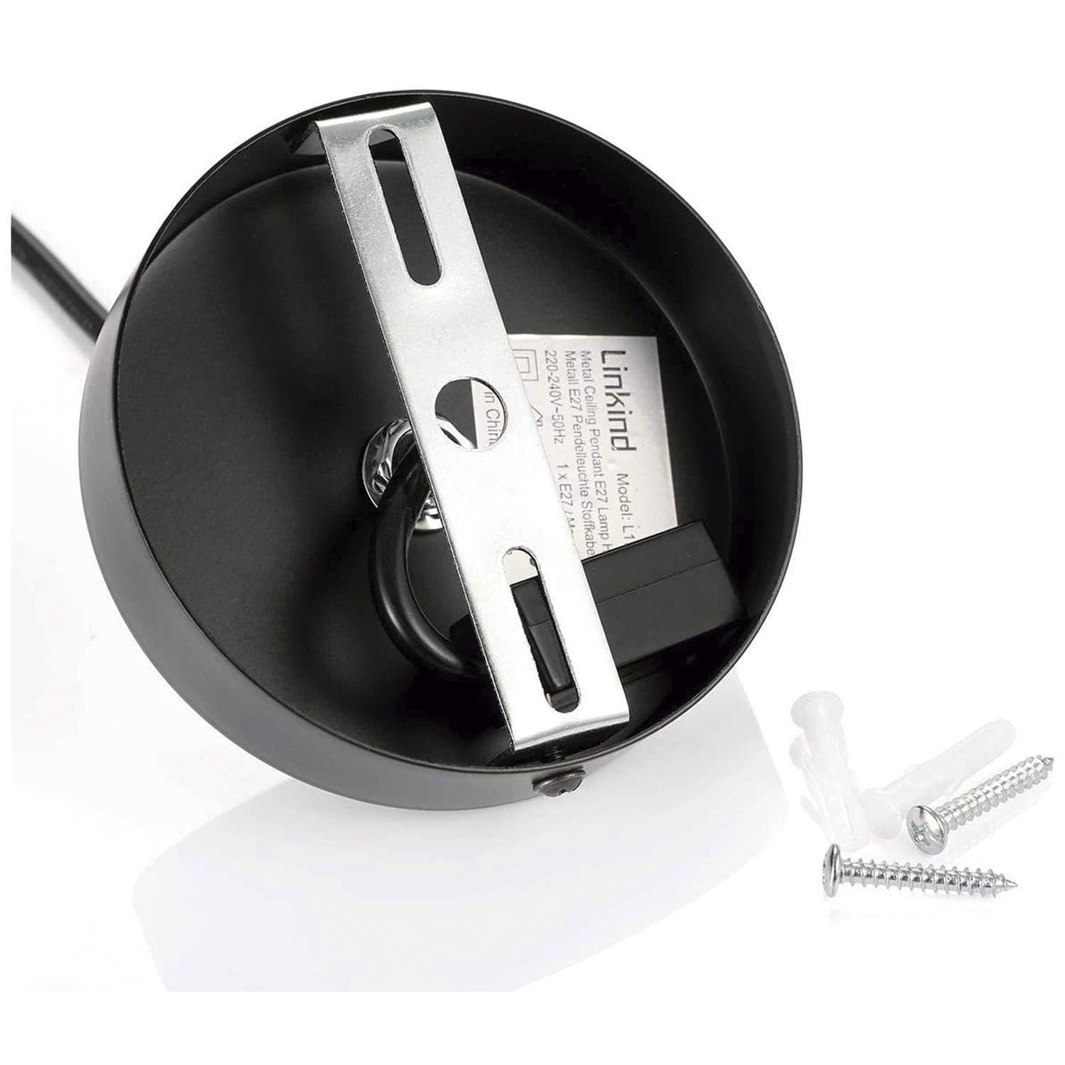 Soquete Colgante Decorativo Negro E-27-9