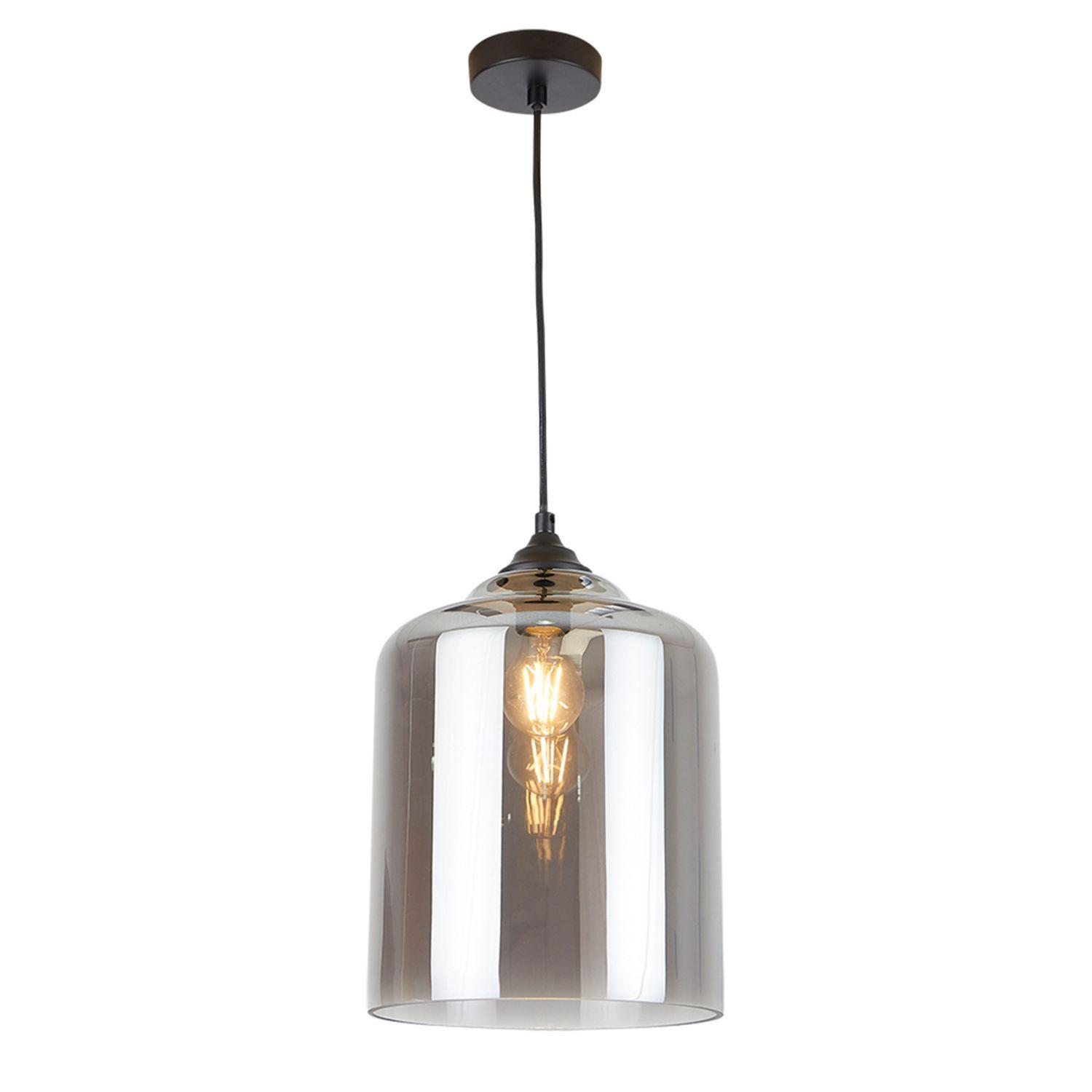 Lámpara Vidrio E27 Glass Grey VI Ampolleta Fría-0