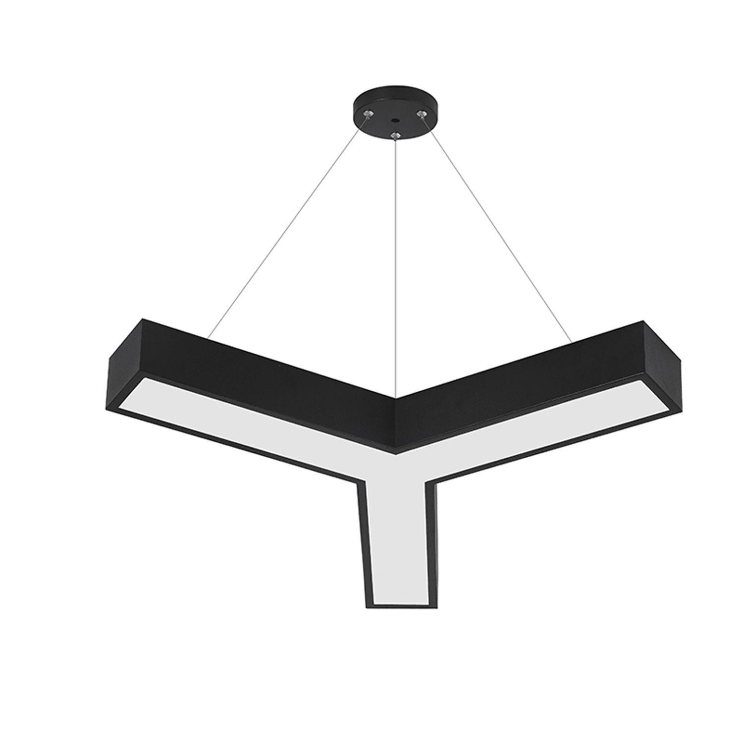 Lámpara LED «Diseño Y» Negro 24W/55cms Luz Fría-0