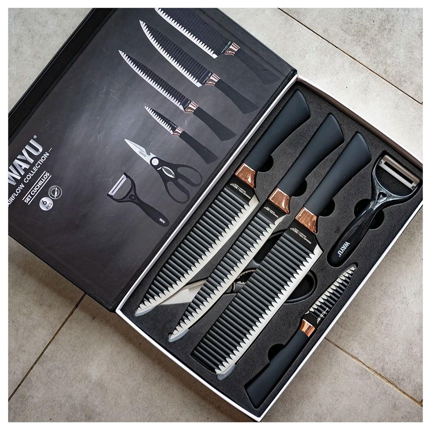 Set Cuchillos Rolling, Tijeras y Pelador Collección Airflow - Wayu-3
