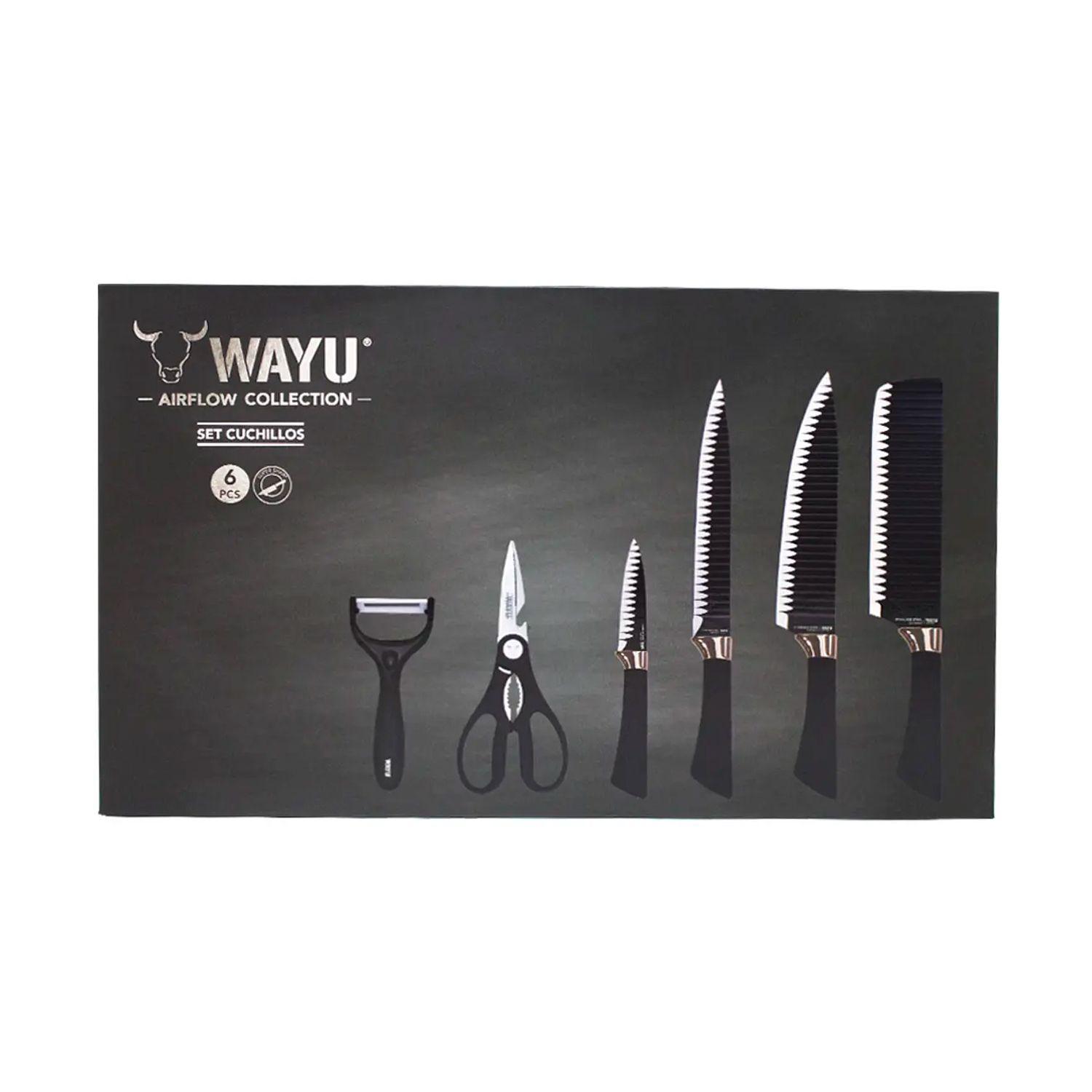 Set Cuchillos Rolling, Tijeras y Pelador Collección Airflow - Wayu-2