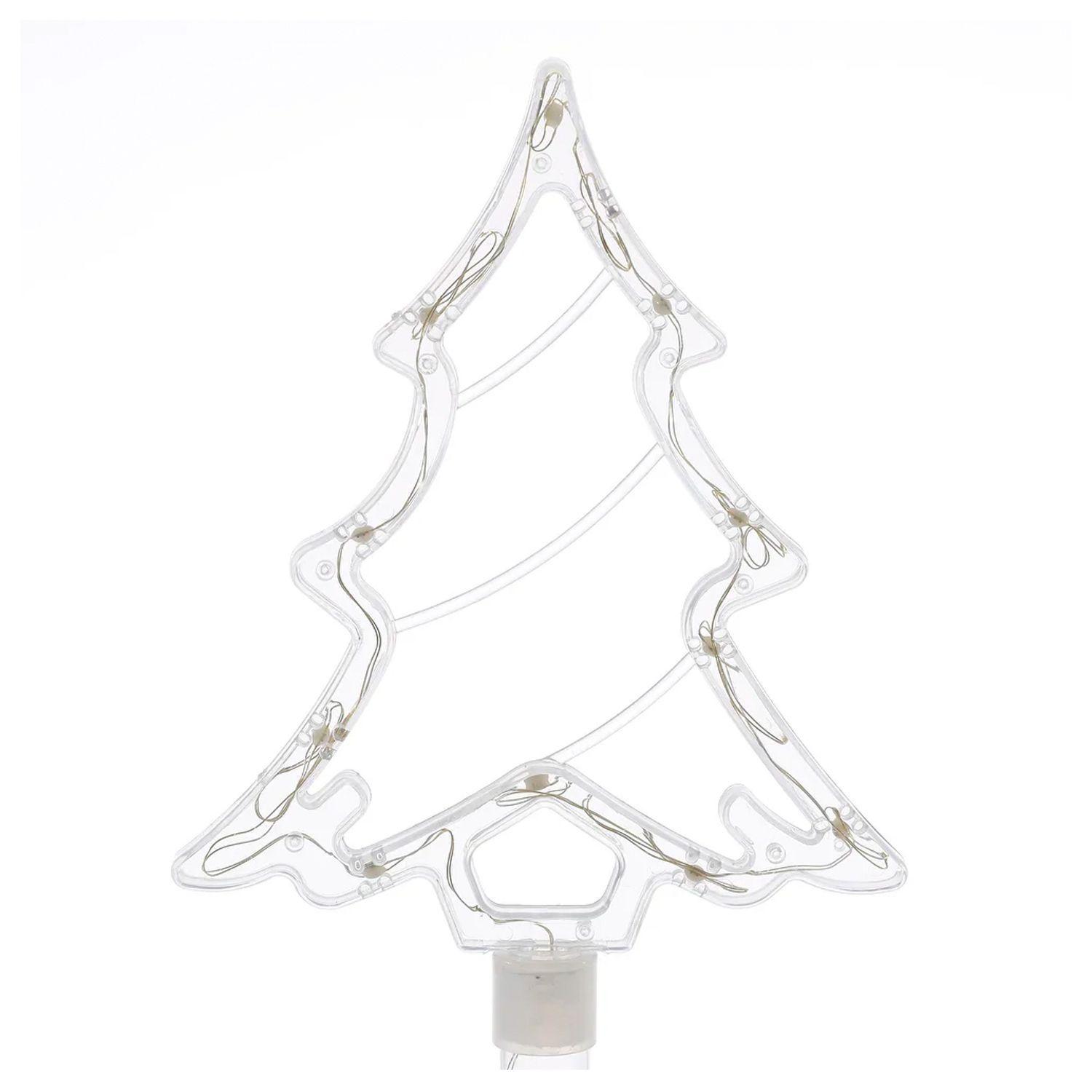 Set 4 Estacas Solares Navidad Diseño Árbol-2