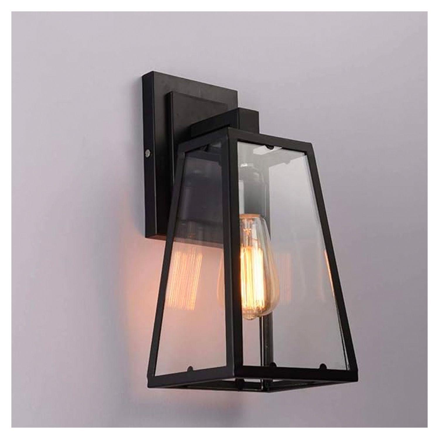 Apliqué Farol Geométrico Black Porta E-27 Incluye Ampolleta-2