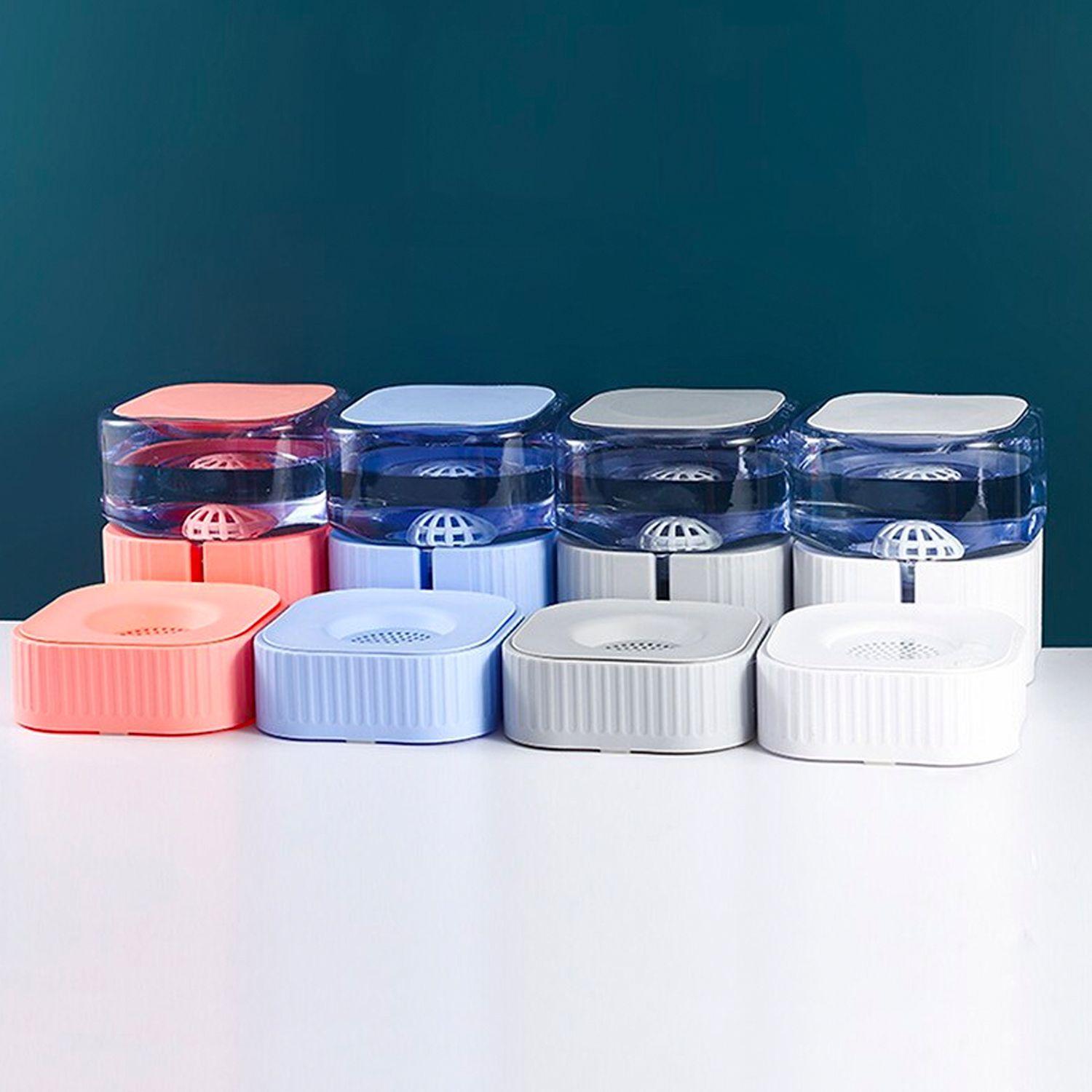 Dispensador de Agua Para Mascotas Diseño Cuadrado Rosado-4