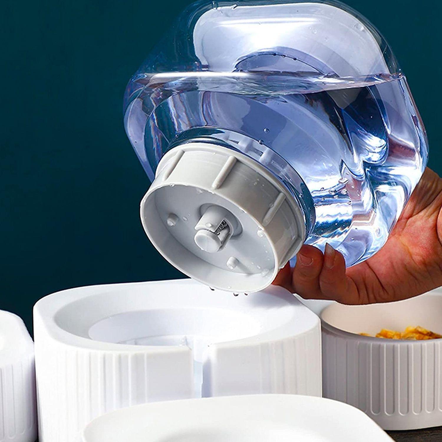 Dispensador de Agua Para Mascotas Diseño Cuadrado Rosado-2