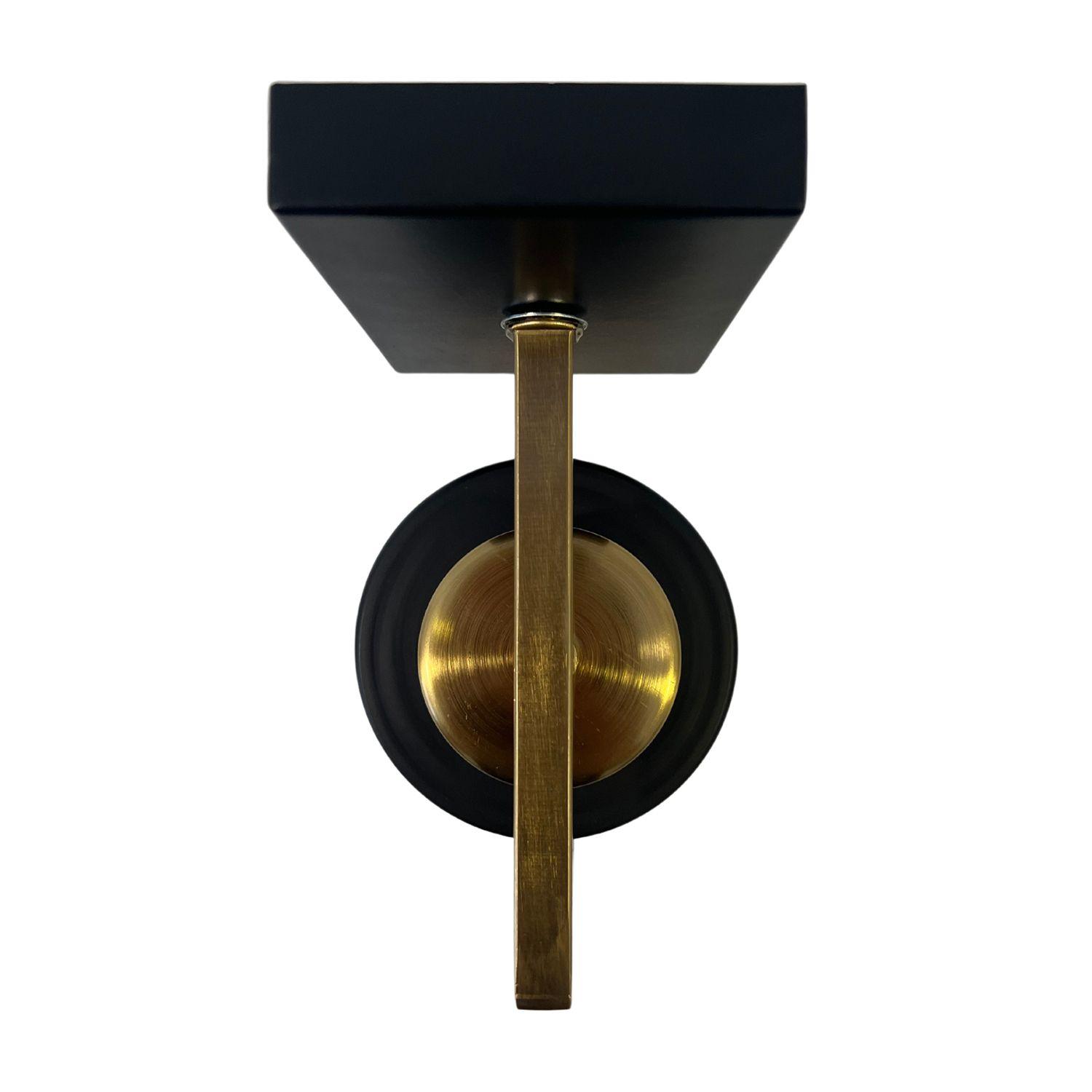 Pack 5 Apliqué Pared Simple Dorado Lesath Pantalla Redonda E-27 Ampolleta Fría-2