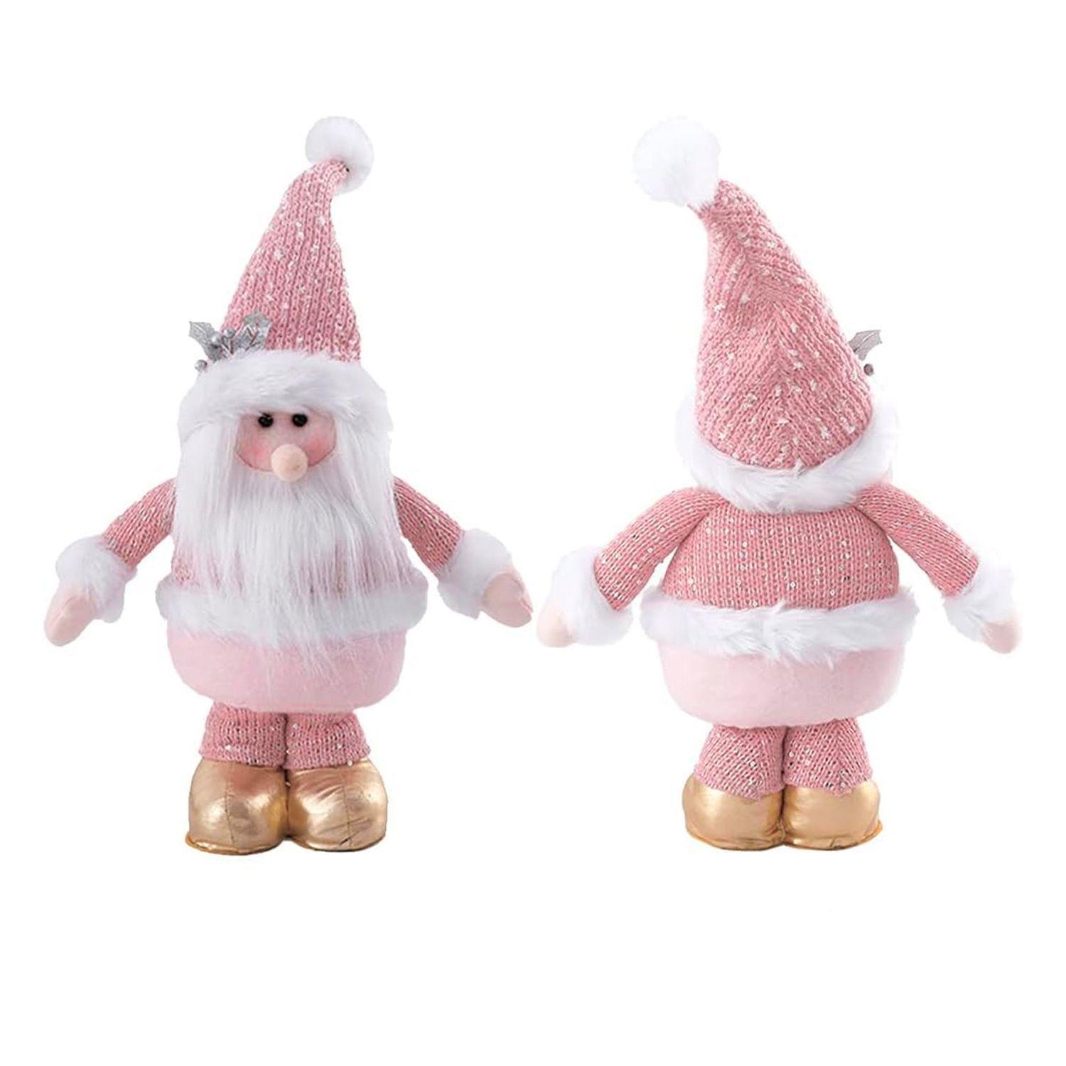Pascuero Navidad Patas Largas Rosado 35 cm-1