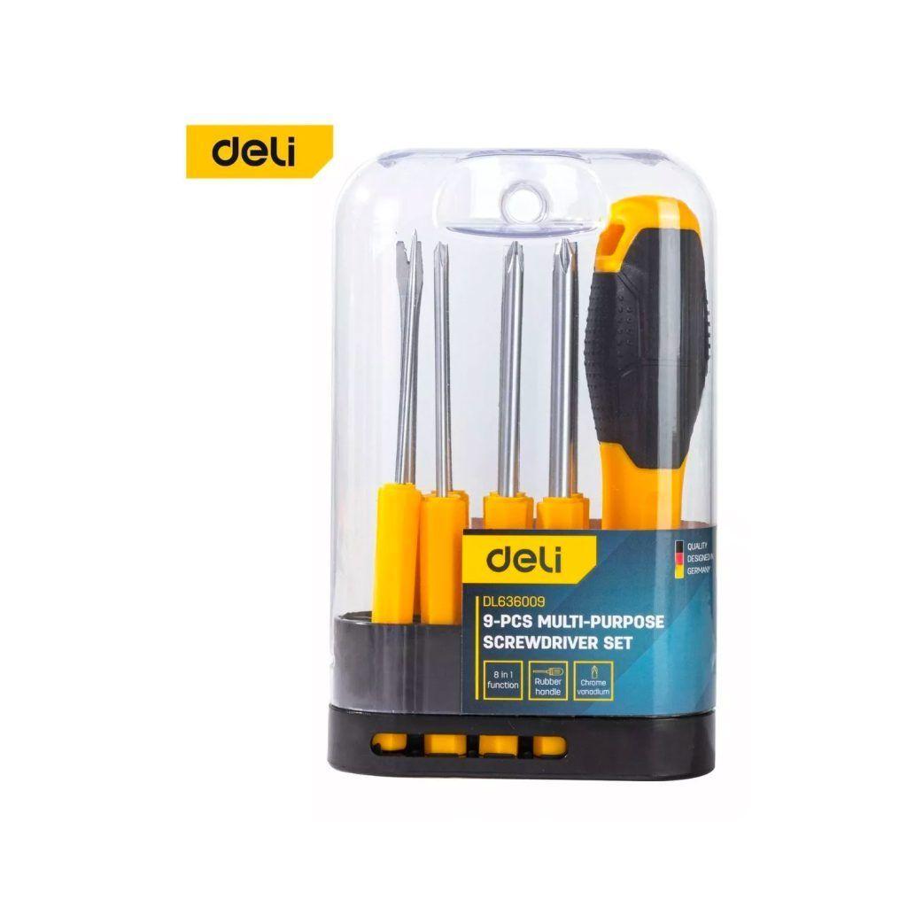 Set 9pcs de Atornilladores Multipropósito- Deli-0