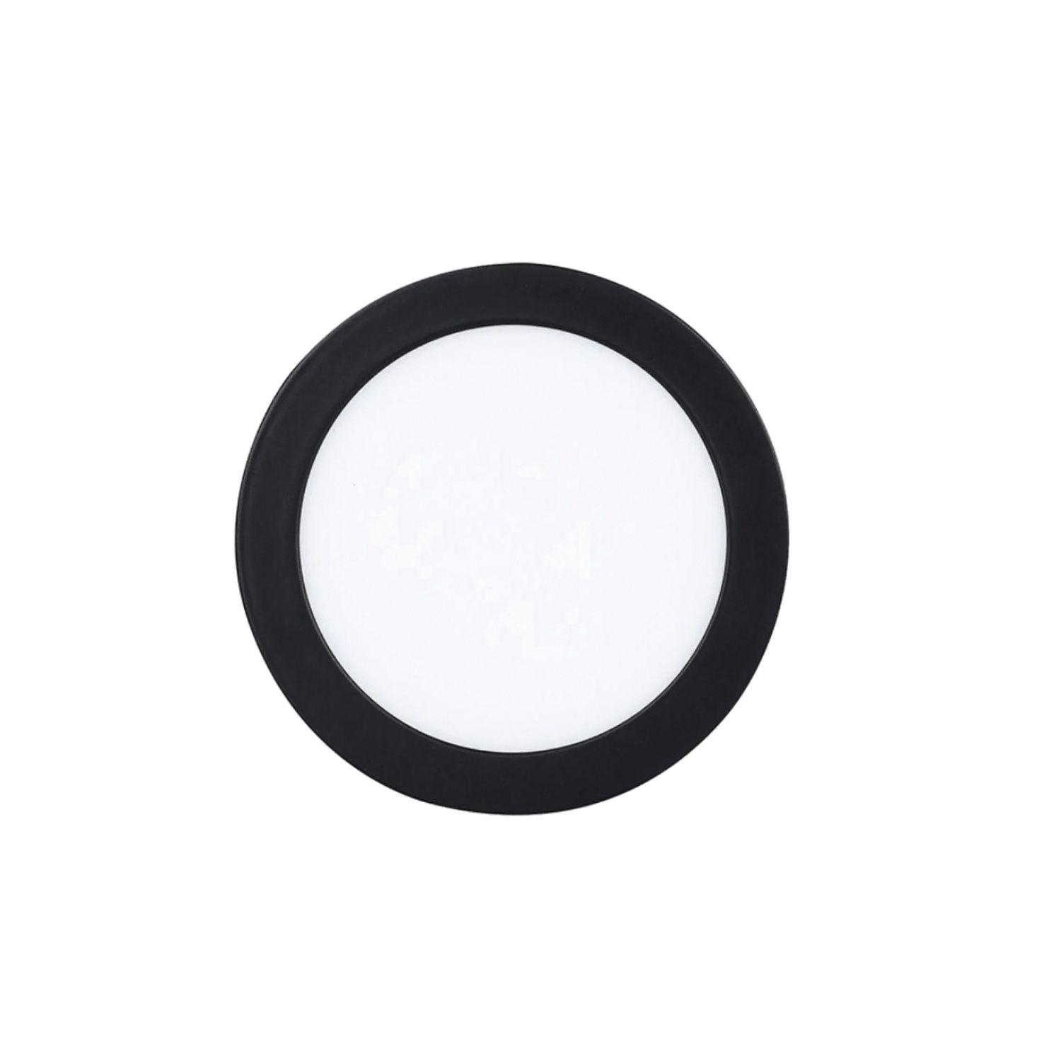 Pack 5 Panel Redondo LED ECO Sobrepuesto Negro 12W Cálido-0