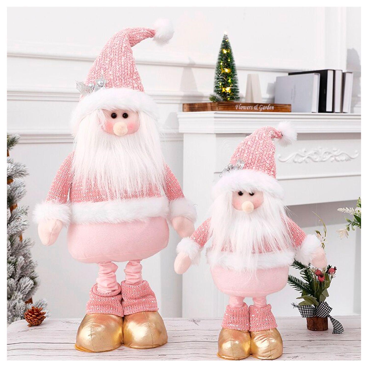 Pascuero Navidad Patas Largas Rosado 45 cm-6