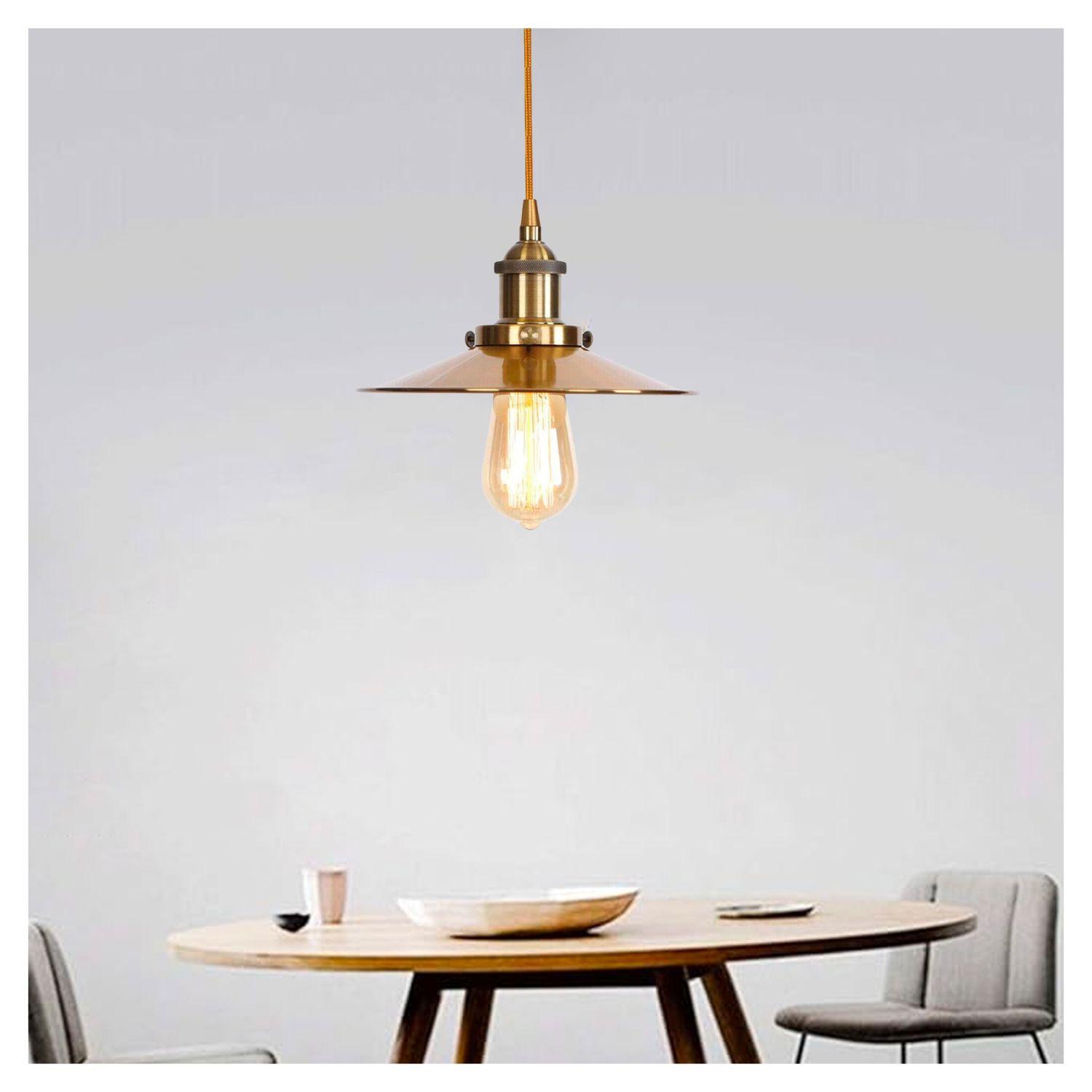 Lámpara Colgante E-27 Diseño Vintage Sigis Pro Dorado Incluye Ampolleta-3