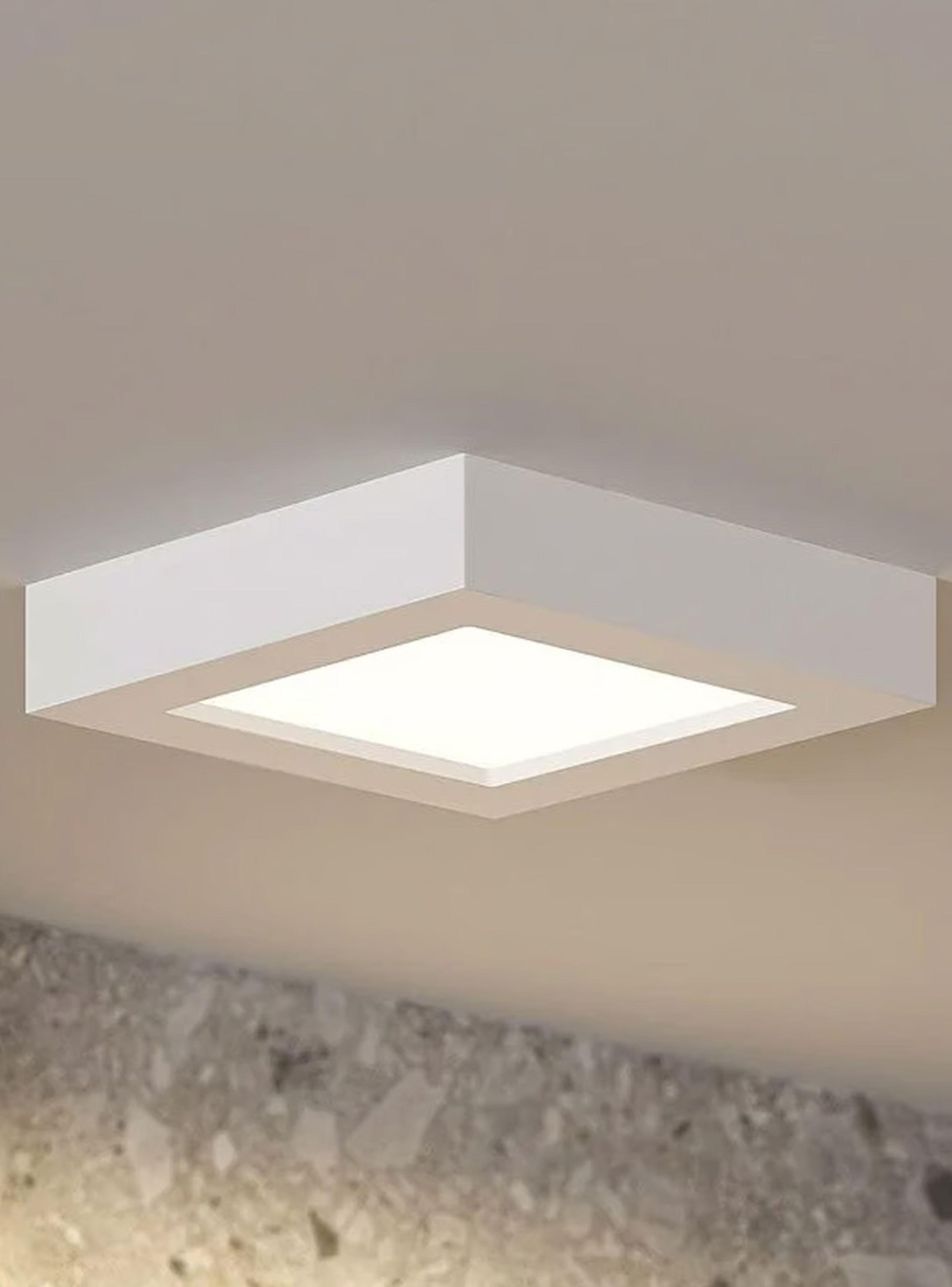 Pack 3 Panel Cuadrado LED ECO Sobrepuesto Blanco 6W Frío-3