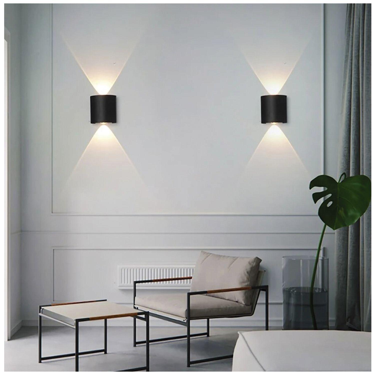 Apliqué de Pared LED Simple 2W Cálido Negro-6