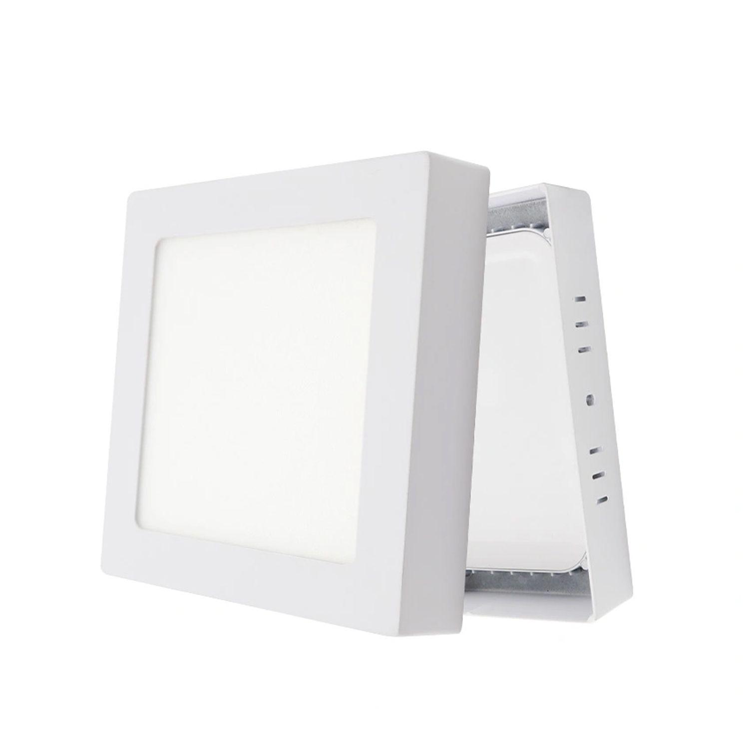 Pack 3 Panel Cuadrado LED ECO Sobrepuesto Blanco 6W Neutro-2