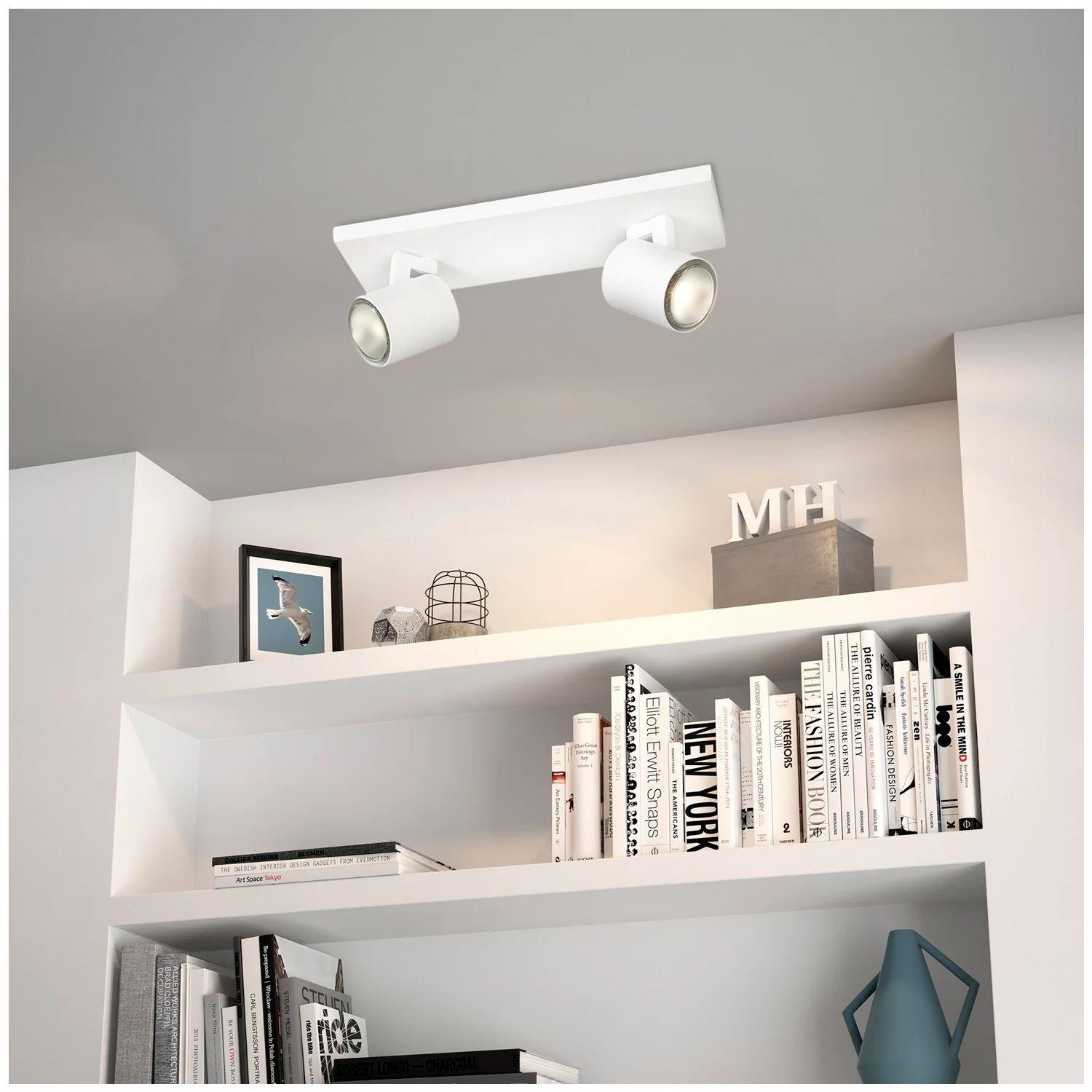Foco Philips Runner Spotlight Blanco x2 GU10 Incluye Ampolletas Fría -2