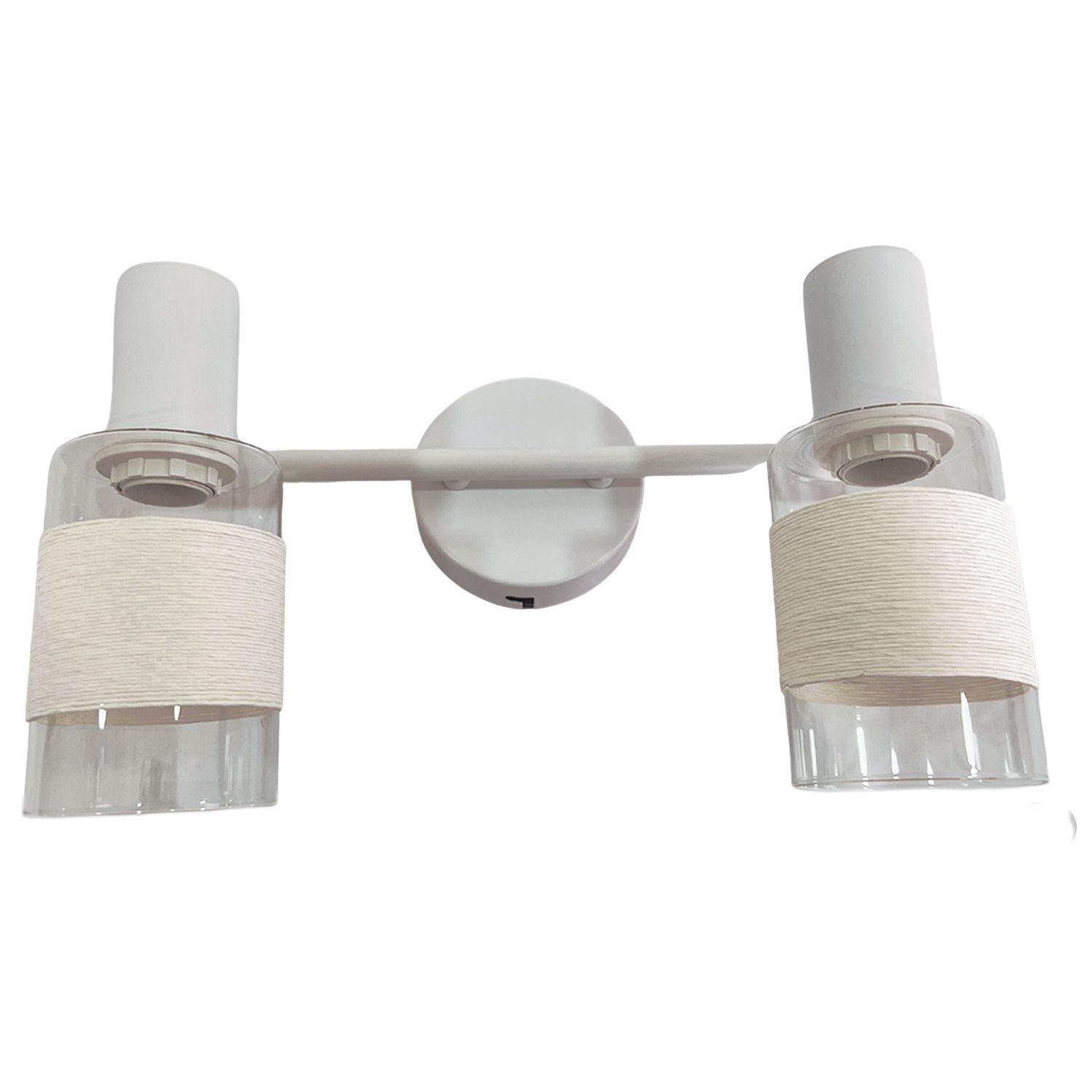 Foco Apliqué Sobrepuesto 2xE-14 Zaurak Blanco Incluye Ampolleta Fría-2