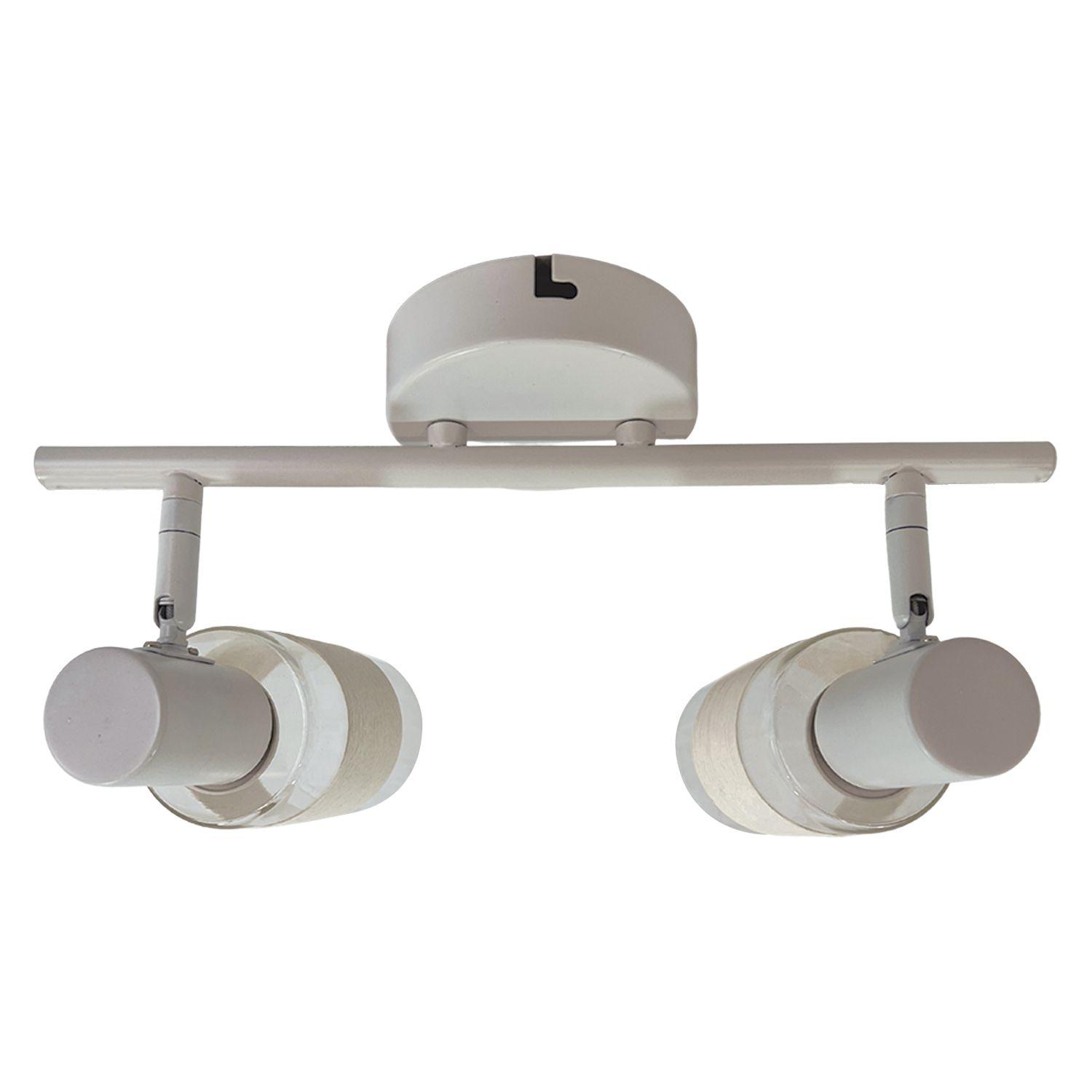 Foco Apliqué Sobrepuesto 2xE-14 Zaurak Blanco Incluye Ampolleta Fría-3