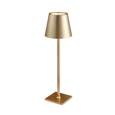 Lampara de Mesa LED táctil, inalámbrica y recargable Dorado-0