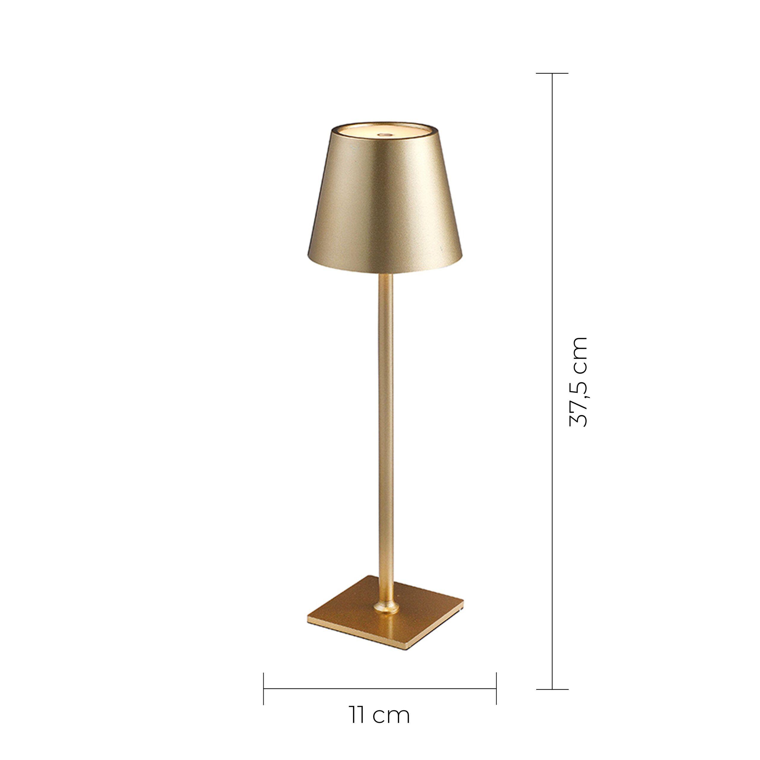 Lampara de Mesa LED táctil, inalámbrica y recargable Dorado-1