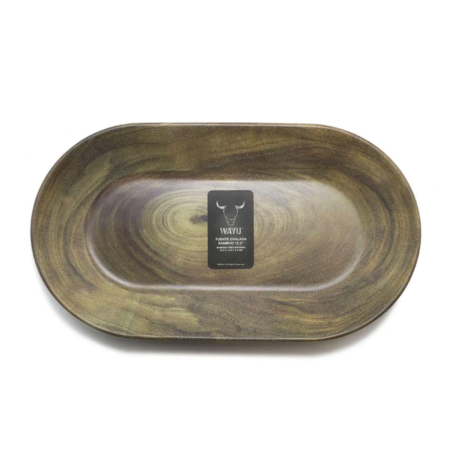 Set 2 Fuentes de Bambú Mediana 24cm y Grande 30cm - Wayu-5