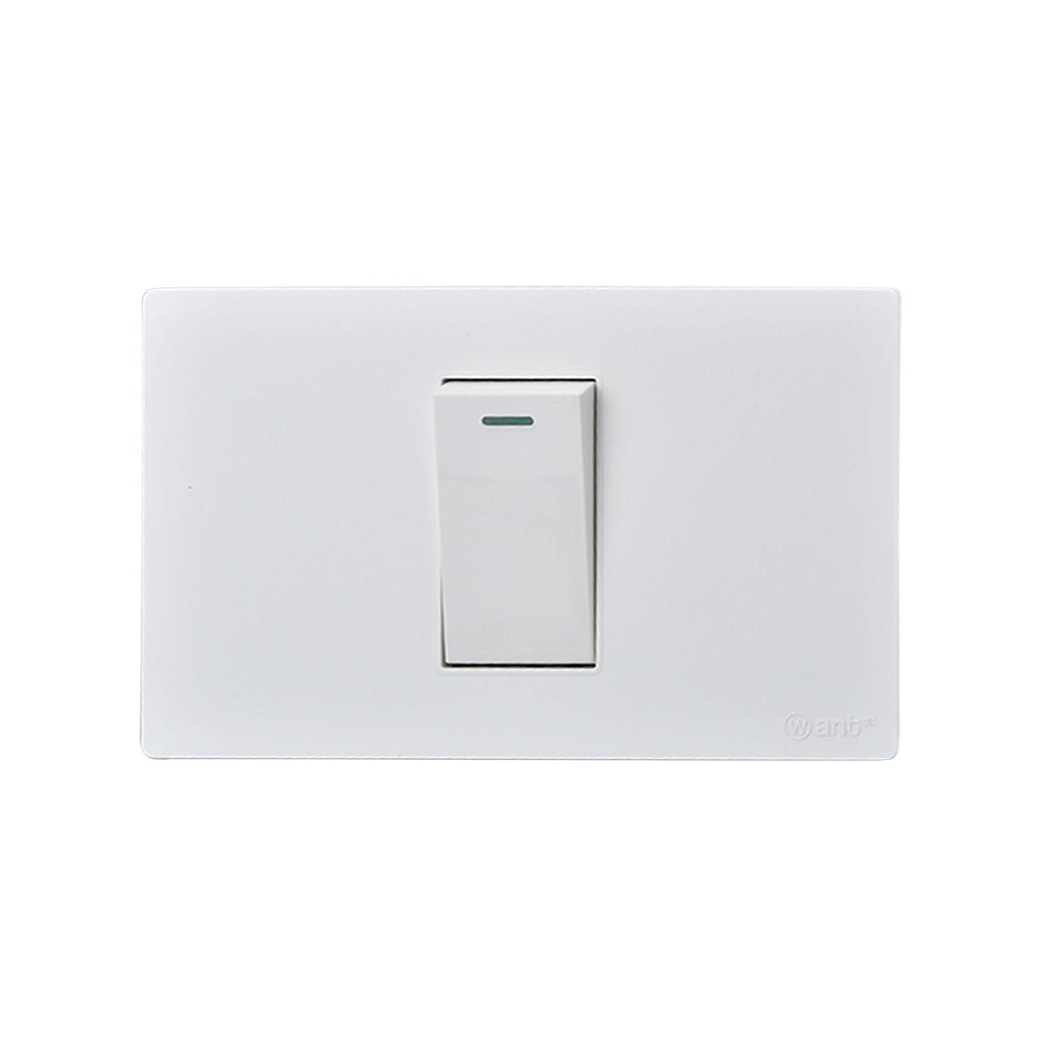 Pack 10 Interruptores Simple Metálico 9/24 16A - Blanco-3